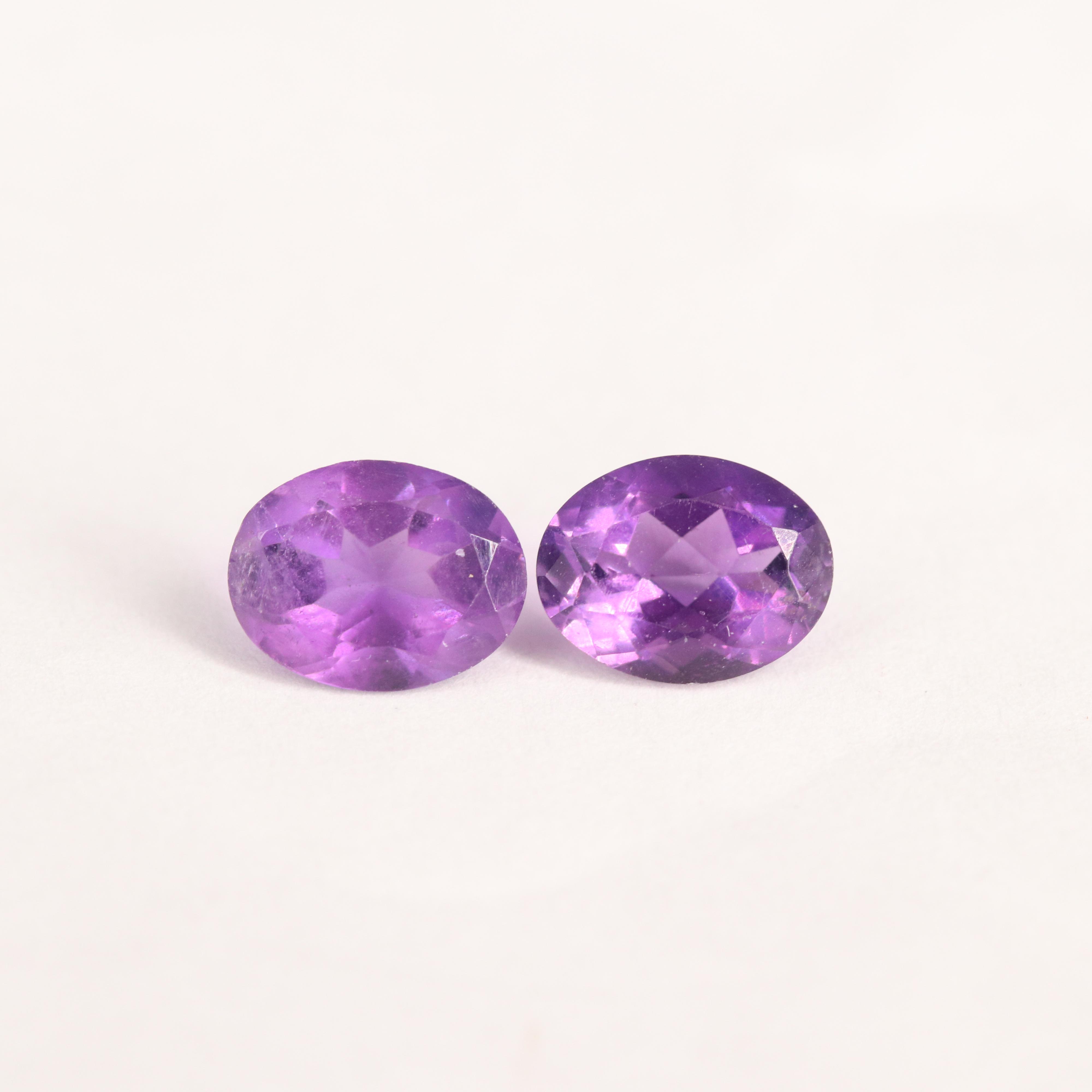Loose 3.40 CTW Matched Pair of Amethysts