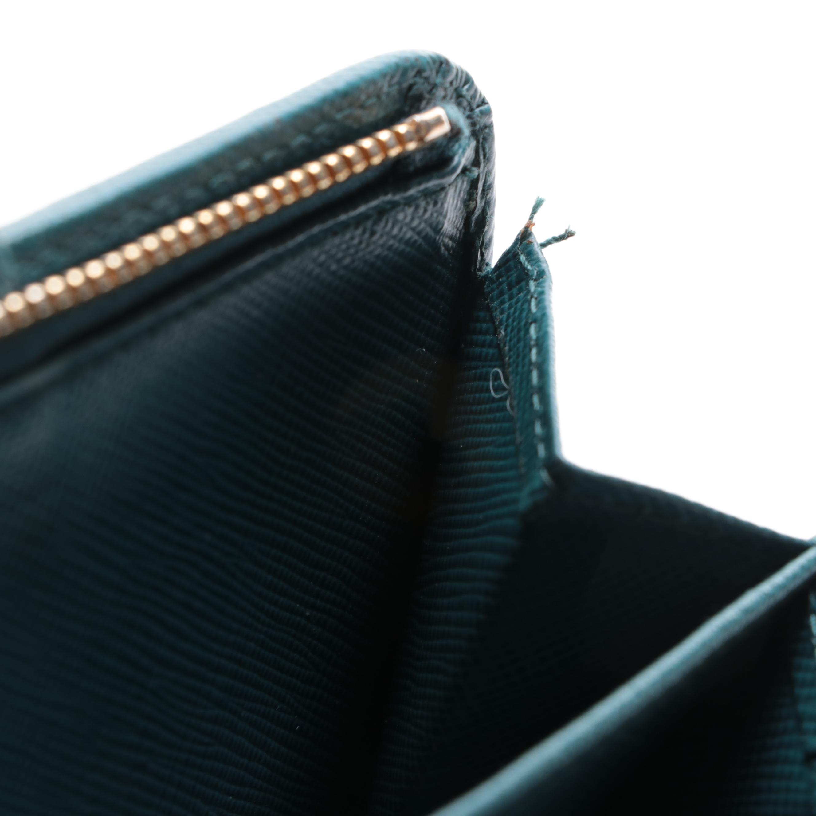 Prada Zipper Wallet in Saffiano Leather