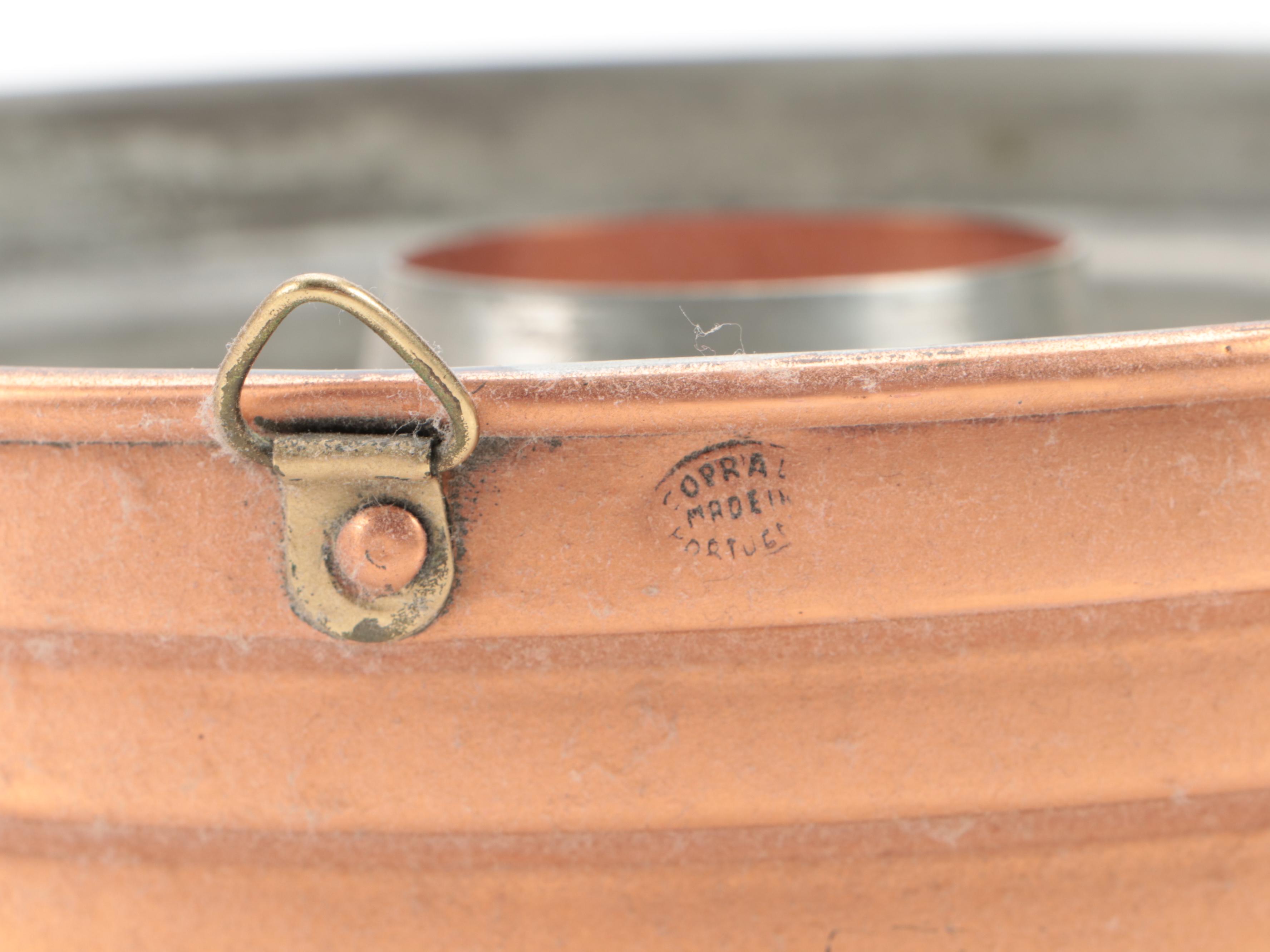 Italian Copper-Clad Sauce Pans with Other Batter Bowls and Bundt Pan