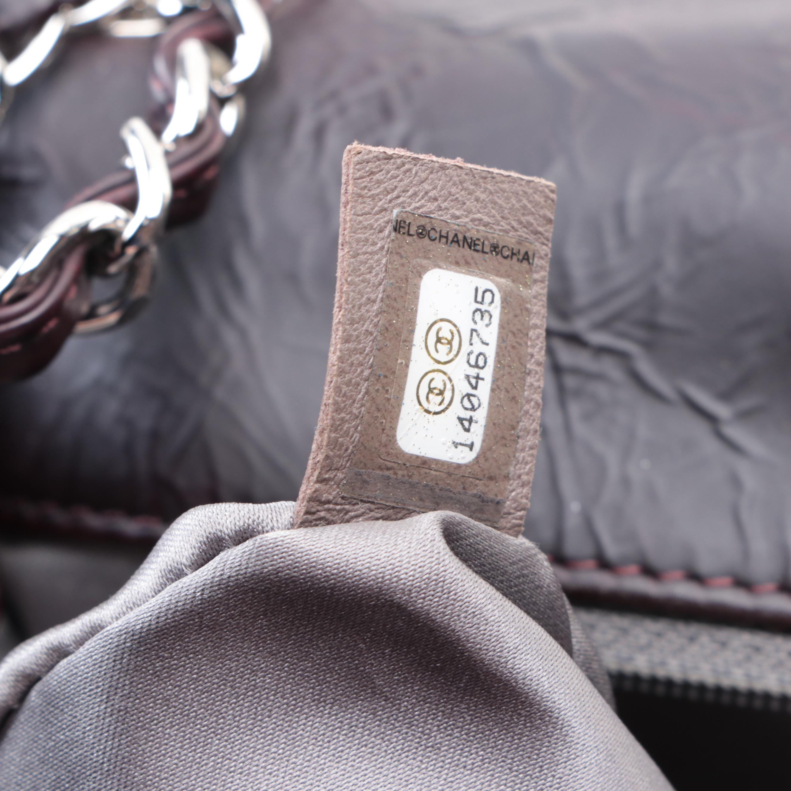 Chanel CC Flap Front Shoulder Bag in Quilted Matte Crinkle Leather