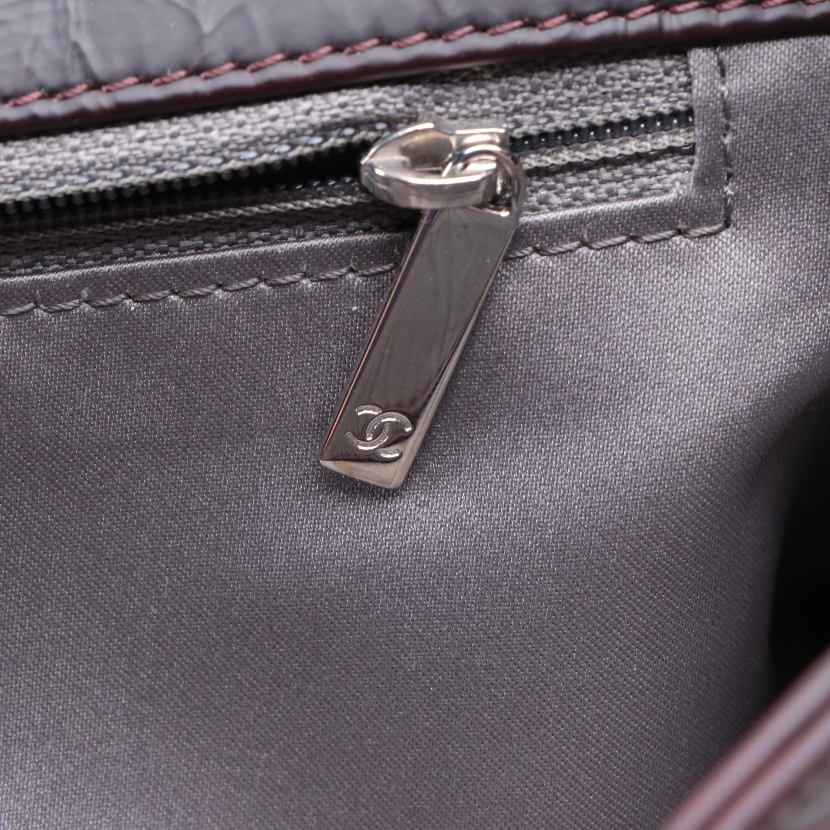 Chanel CC Flap Front Shoulder Bag in Quilted Matte Crinkle Leather