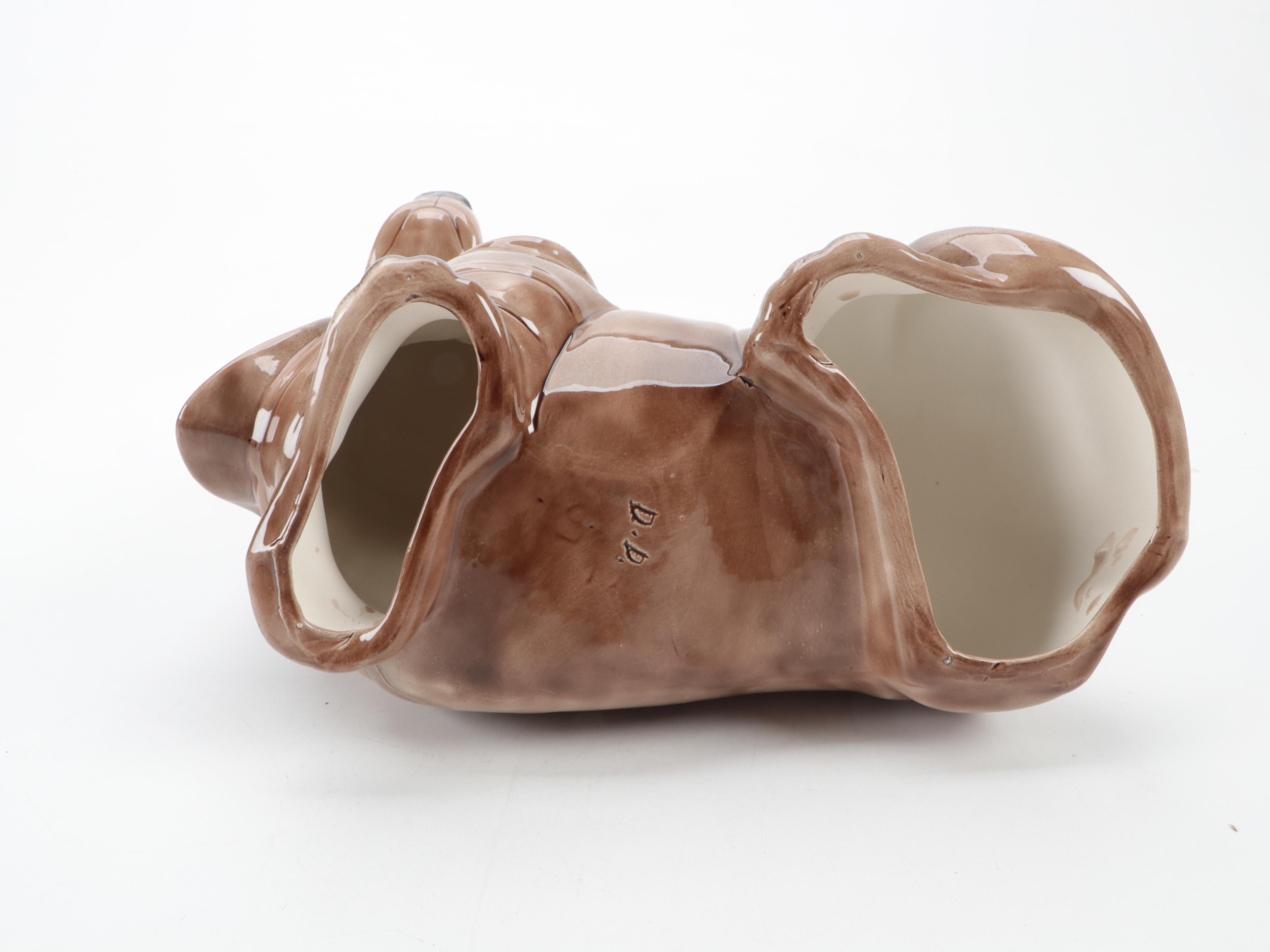 Mid Century Modern Style Ceramic Basset Hound Figurine, Mid to Late 20th C.