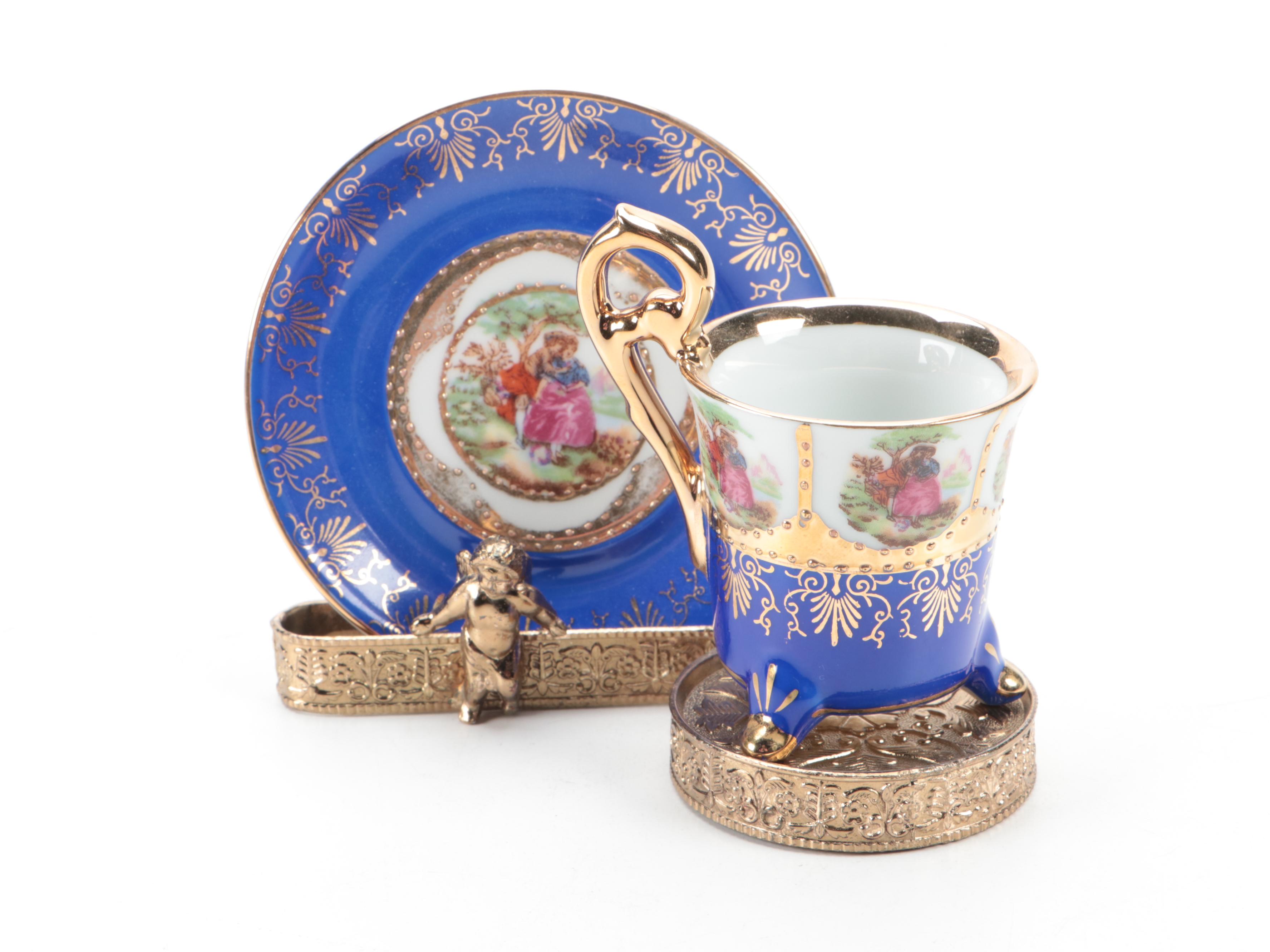 Royal Stuart and Other English Bone China Cups with More Porcelain Tableware