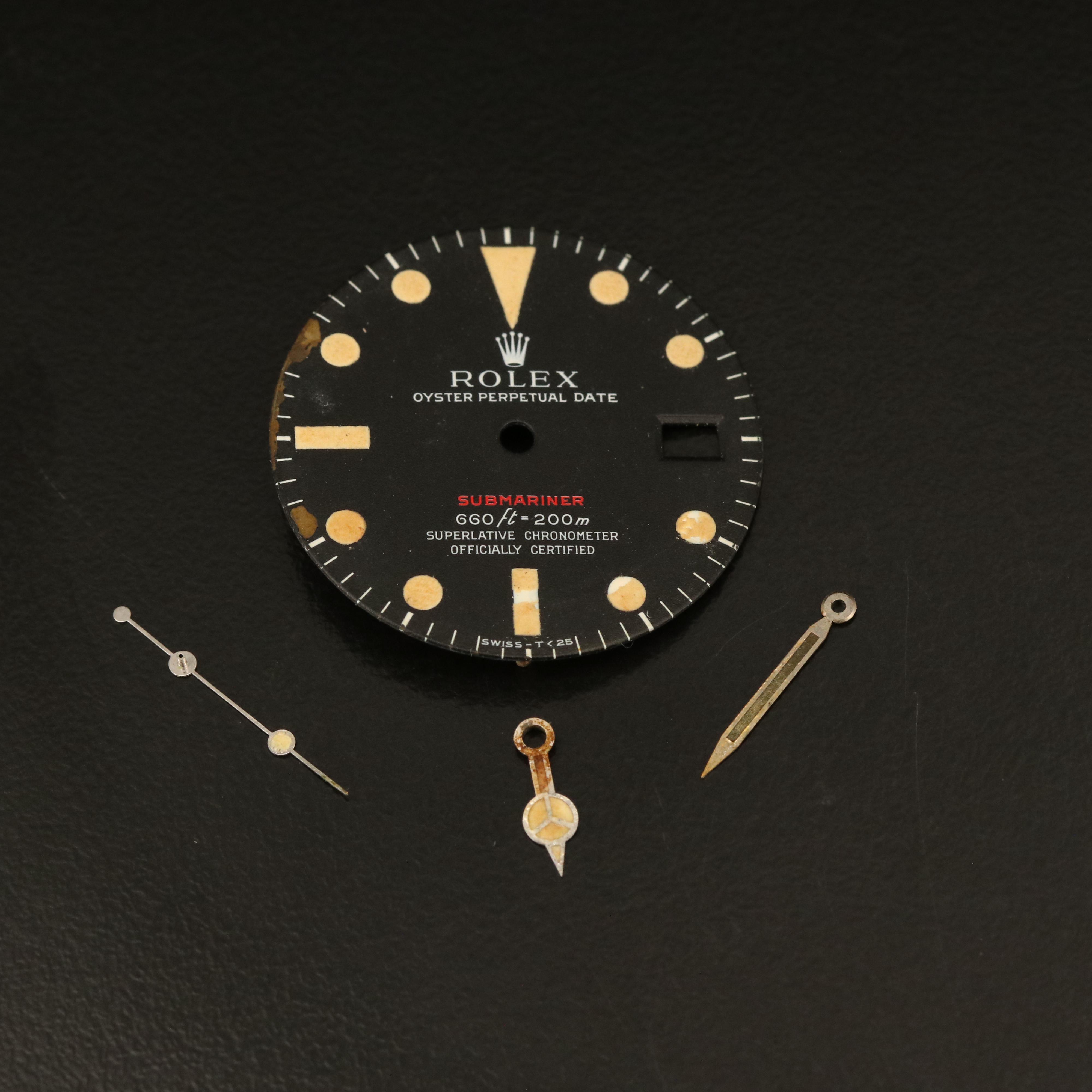 Vintage Rolex Submariner Date Dial and Hand Set