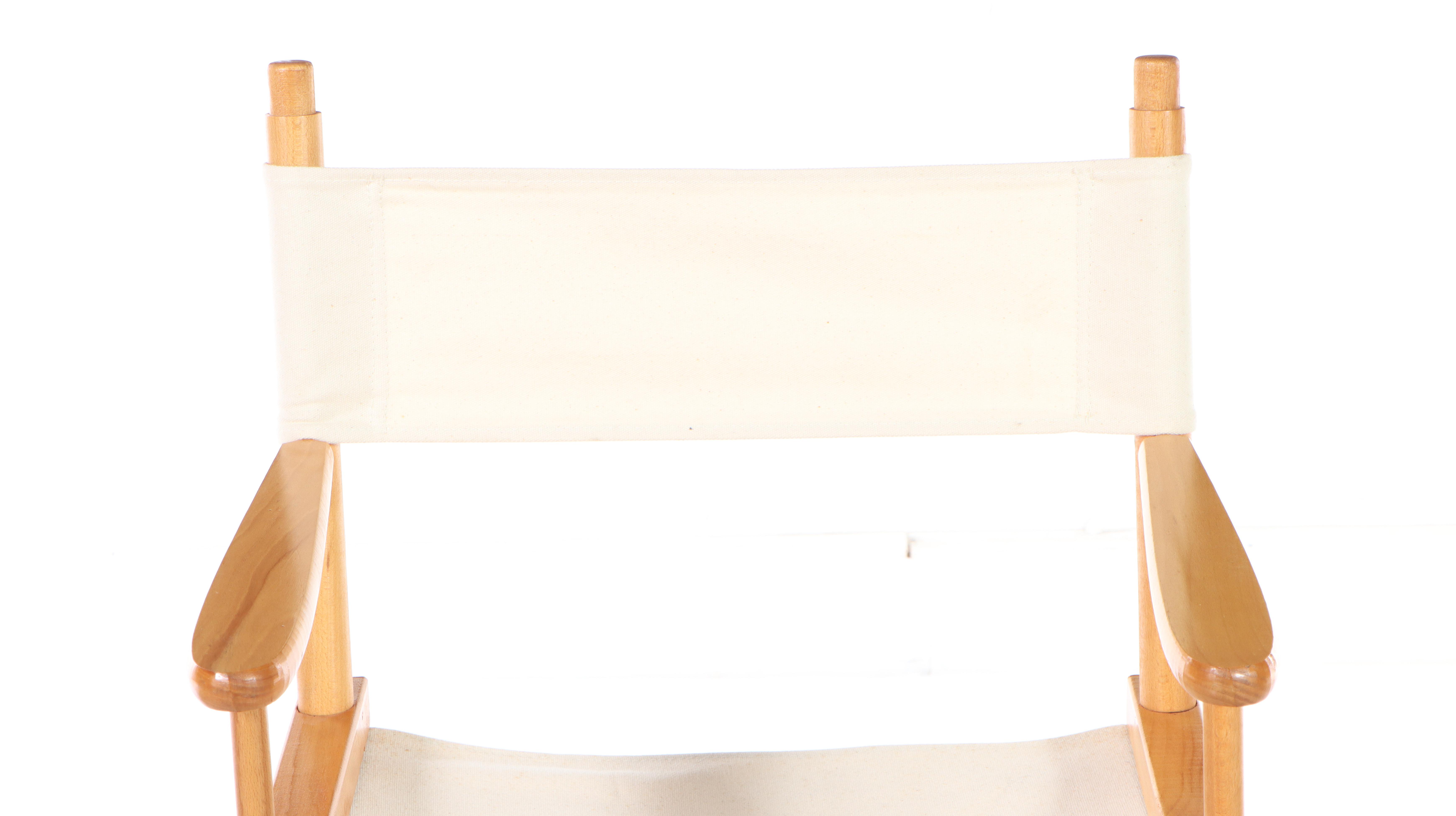 Five Wood and Canvas Folding Director's Chairs