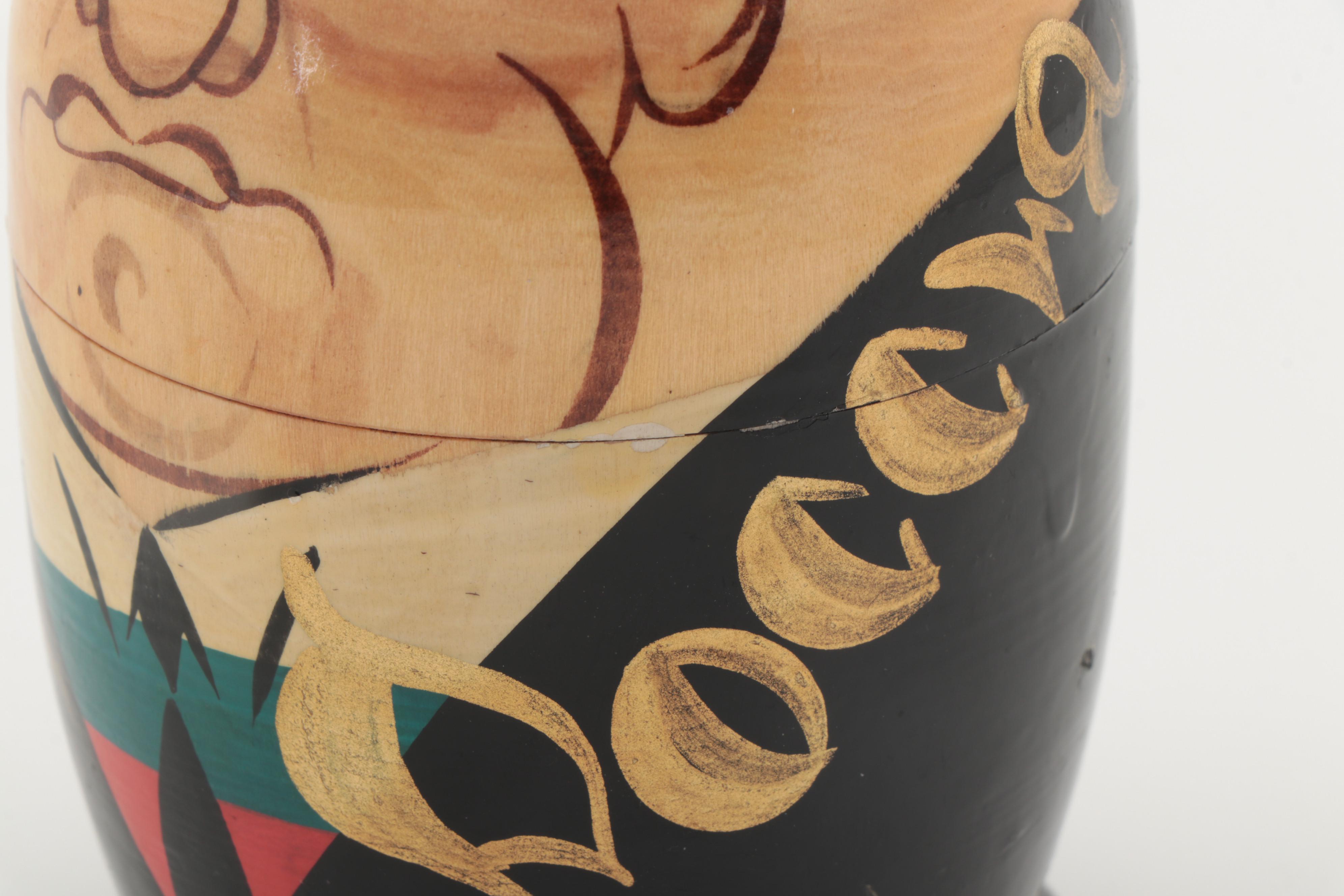 Russian and Soviet Political Leader Hand-Painted Matryoshka Dolls