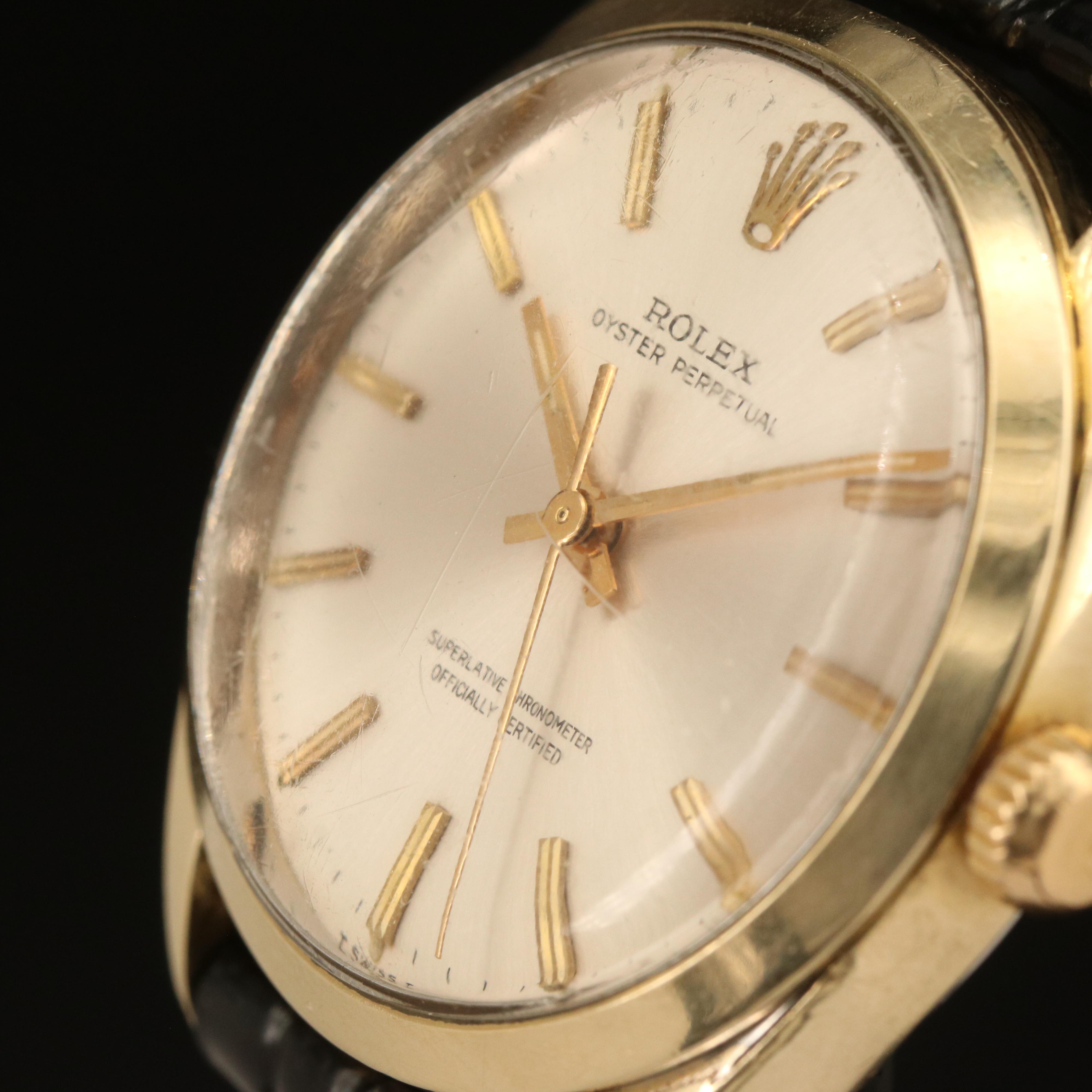 Vintage Rolex Oyster Perpetual Gold Shell Watch