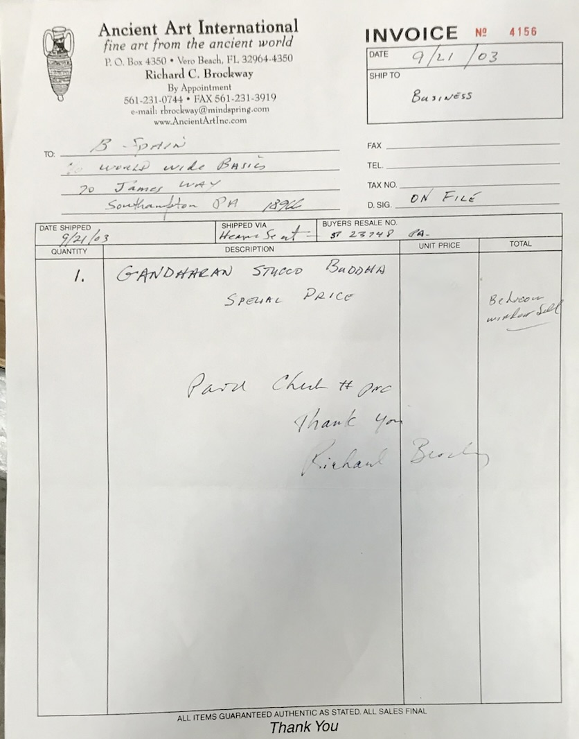 Gandharan Stucco Seated Buddha, 3rd-5th Century