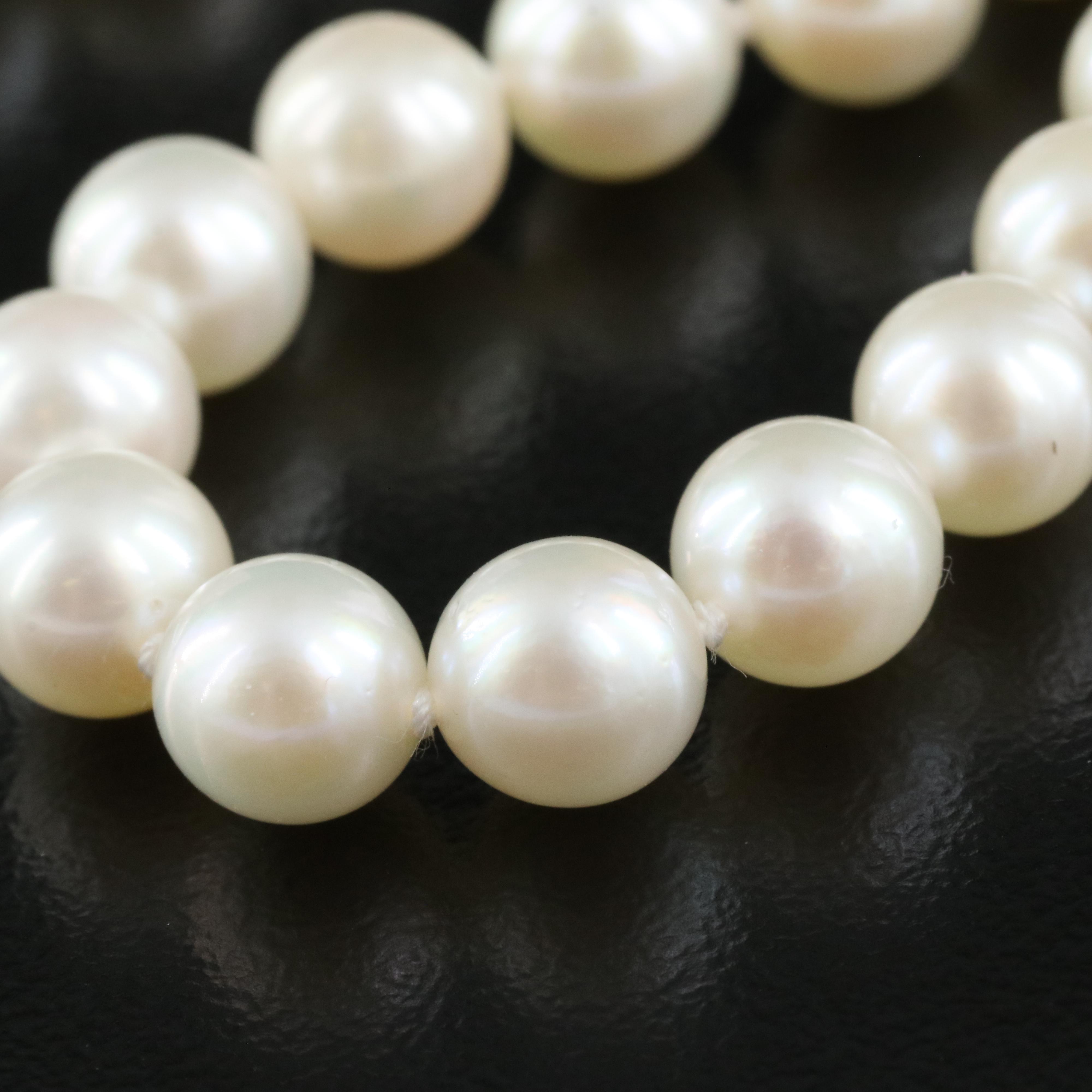 Blue Lagoon Mikimoto Pearl Necklace with 14K Clasp
