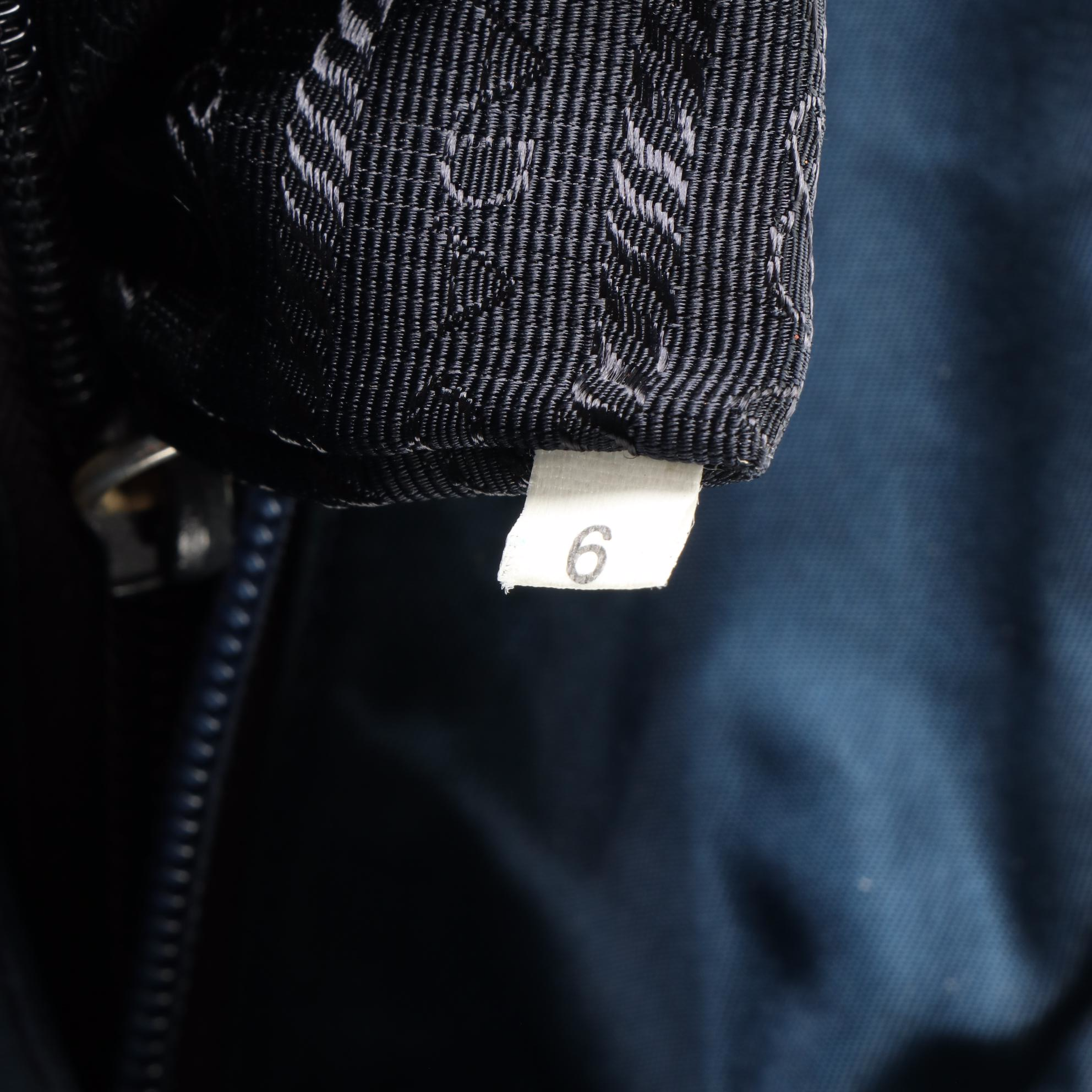 Prada Small Tessuto Zip Tote Bag in Baltic Blue Nylon