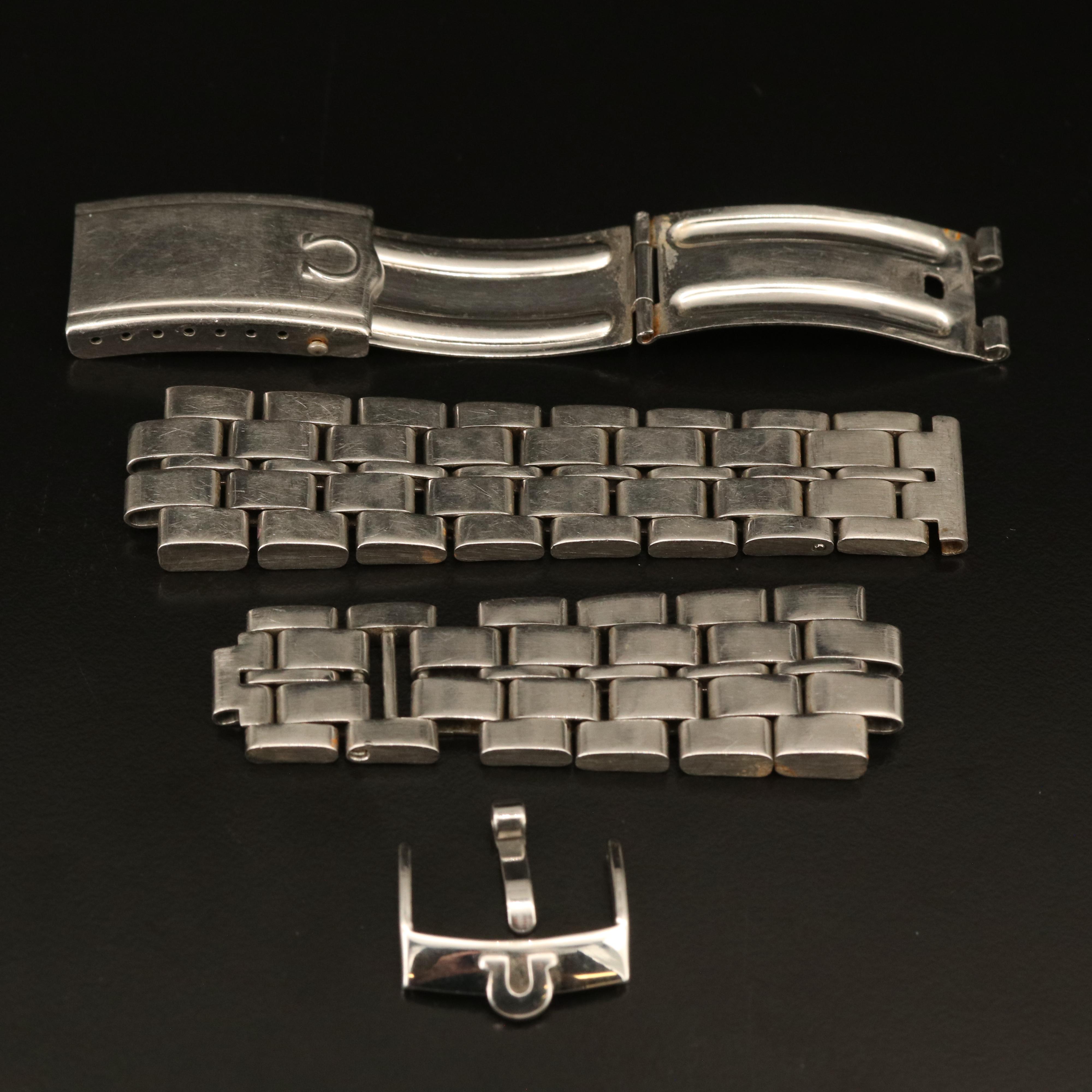 Omega Model 1172 Bracelet Parts and Omega Buckle