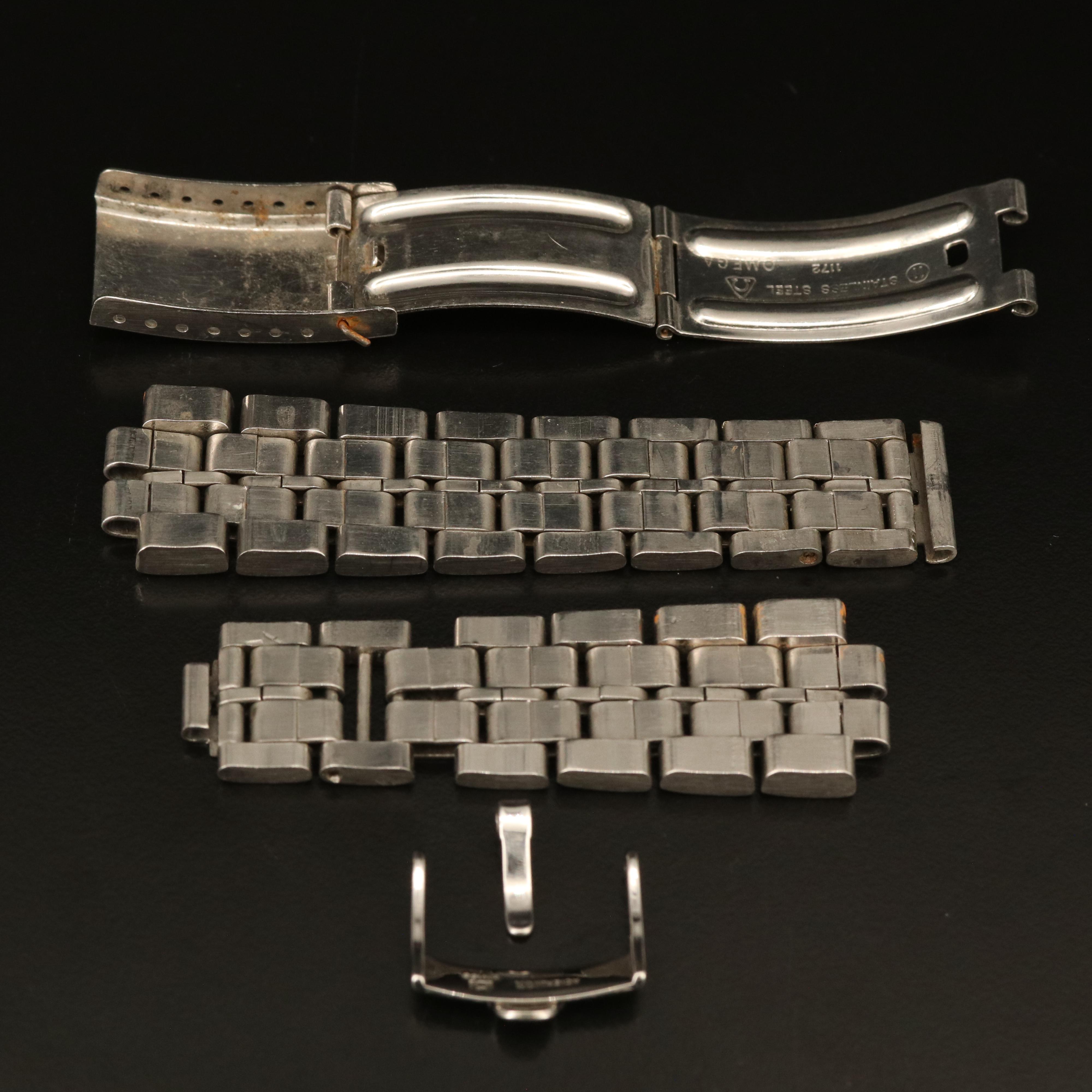 Omega Model 1172 Bracelet Parts and Omega Buckle