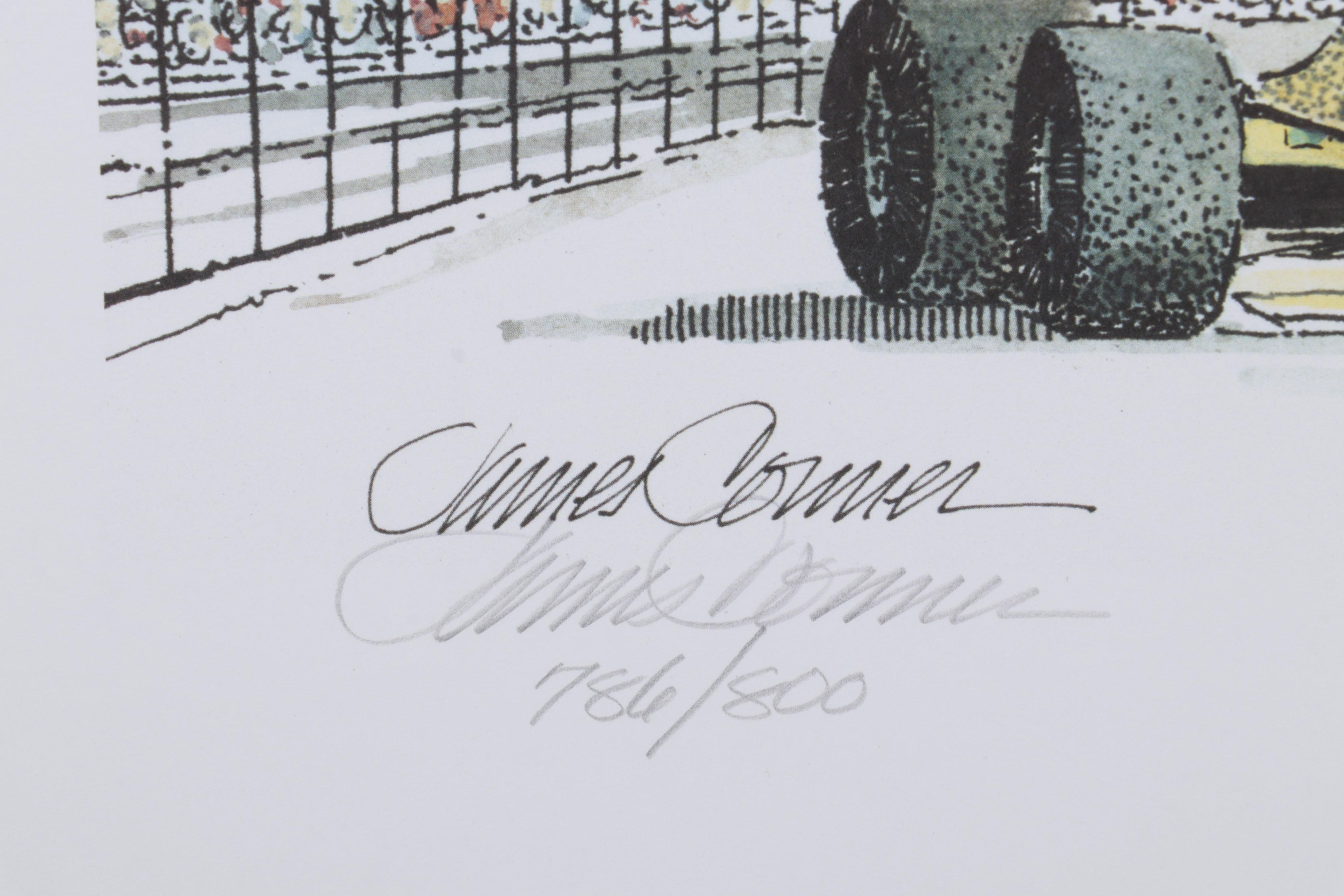 James Corner Offset Lithograph "Indianapolis," 21st Century