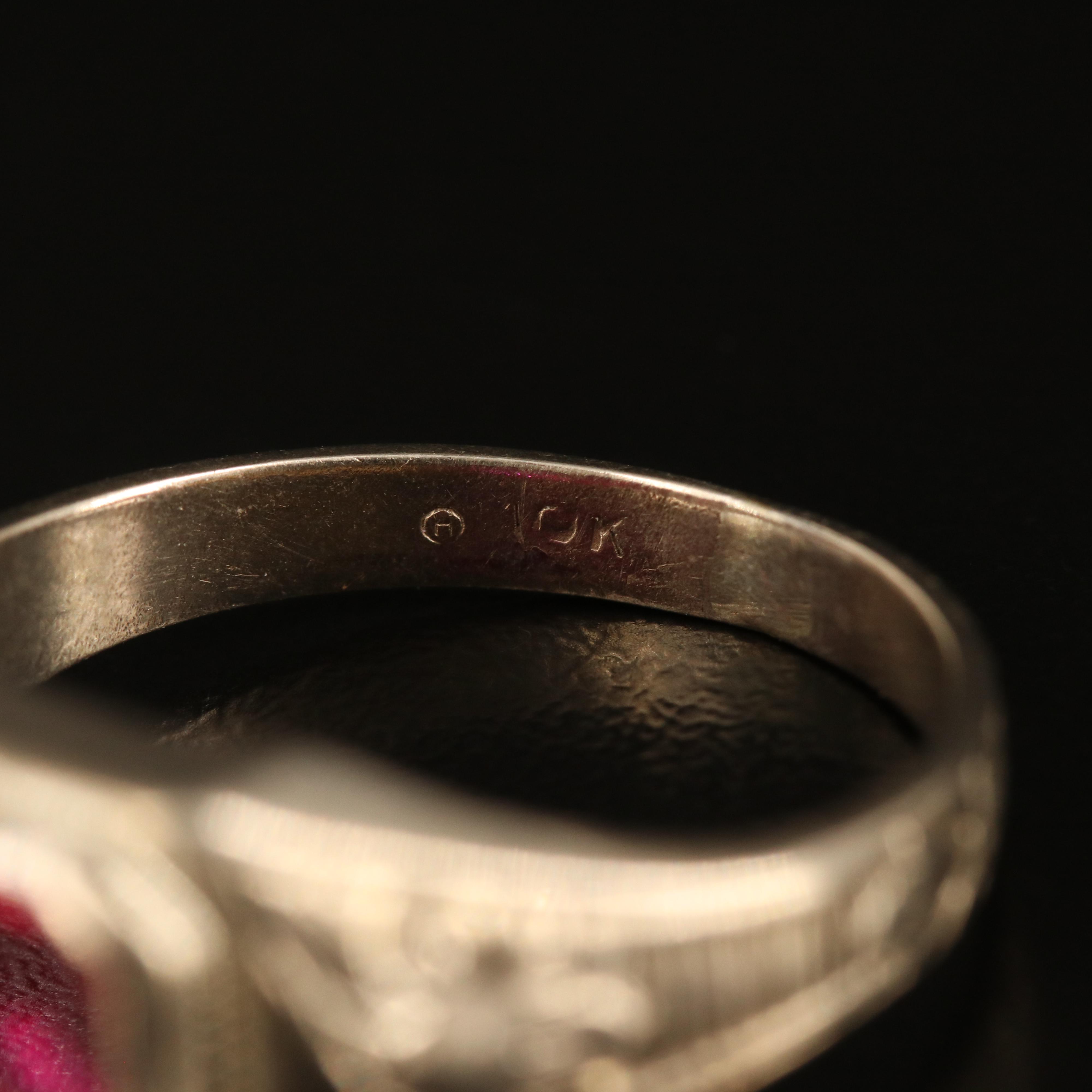 Vintage 10K Ruby Signet Ring