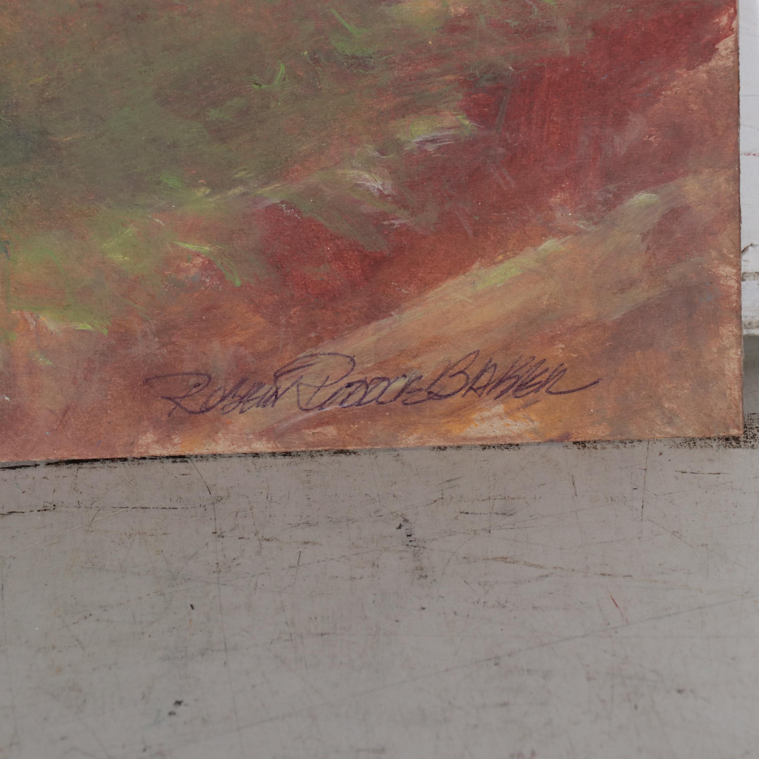 Robert Riddle Baker Acrylic Painting "Sun Spilling on Valley Floor #2"