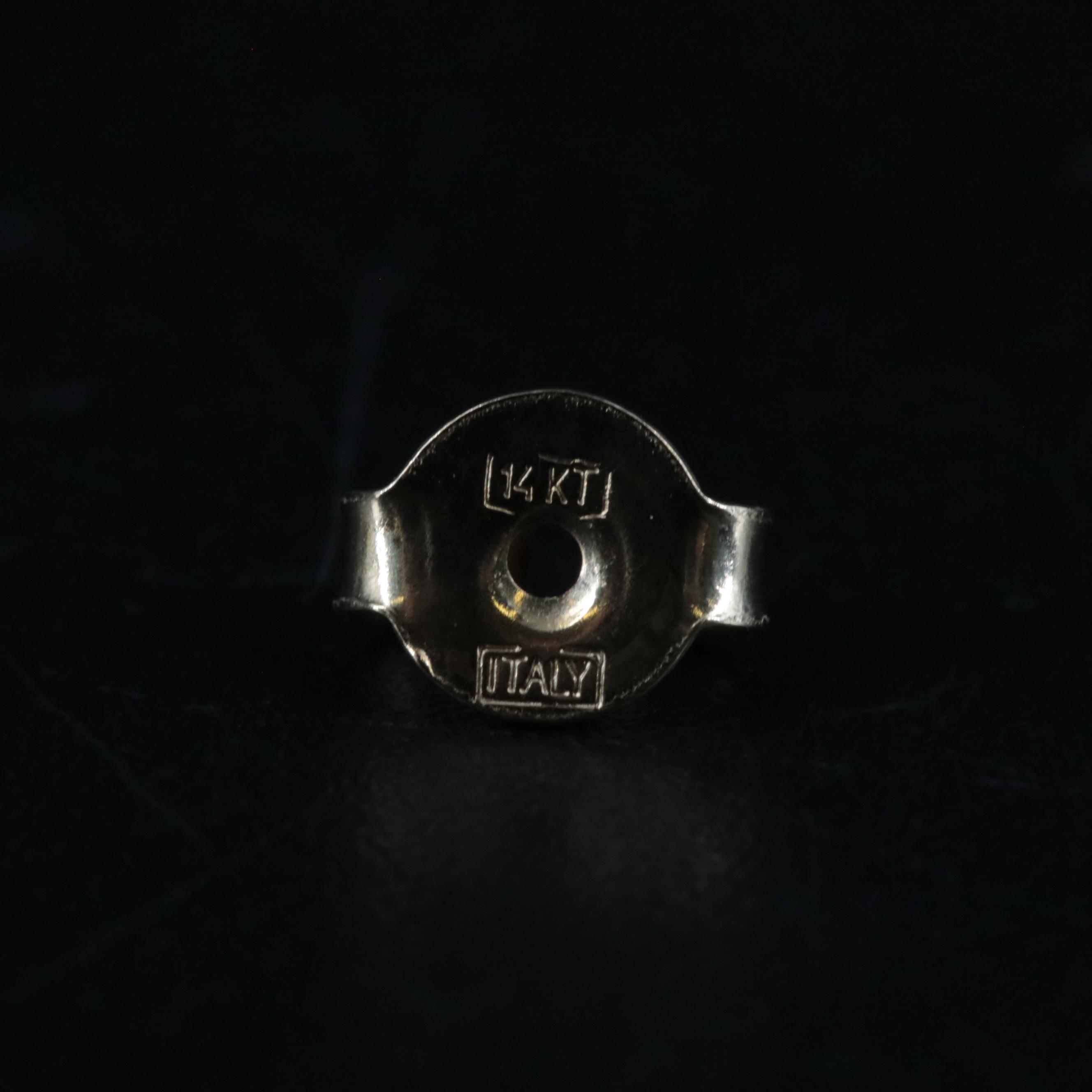 14K Textured Circle Earrings