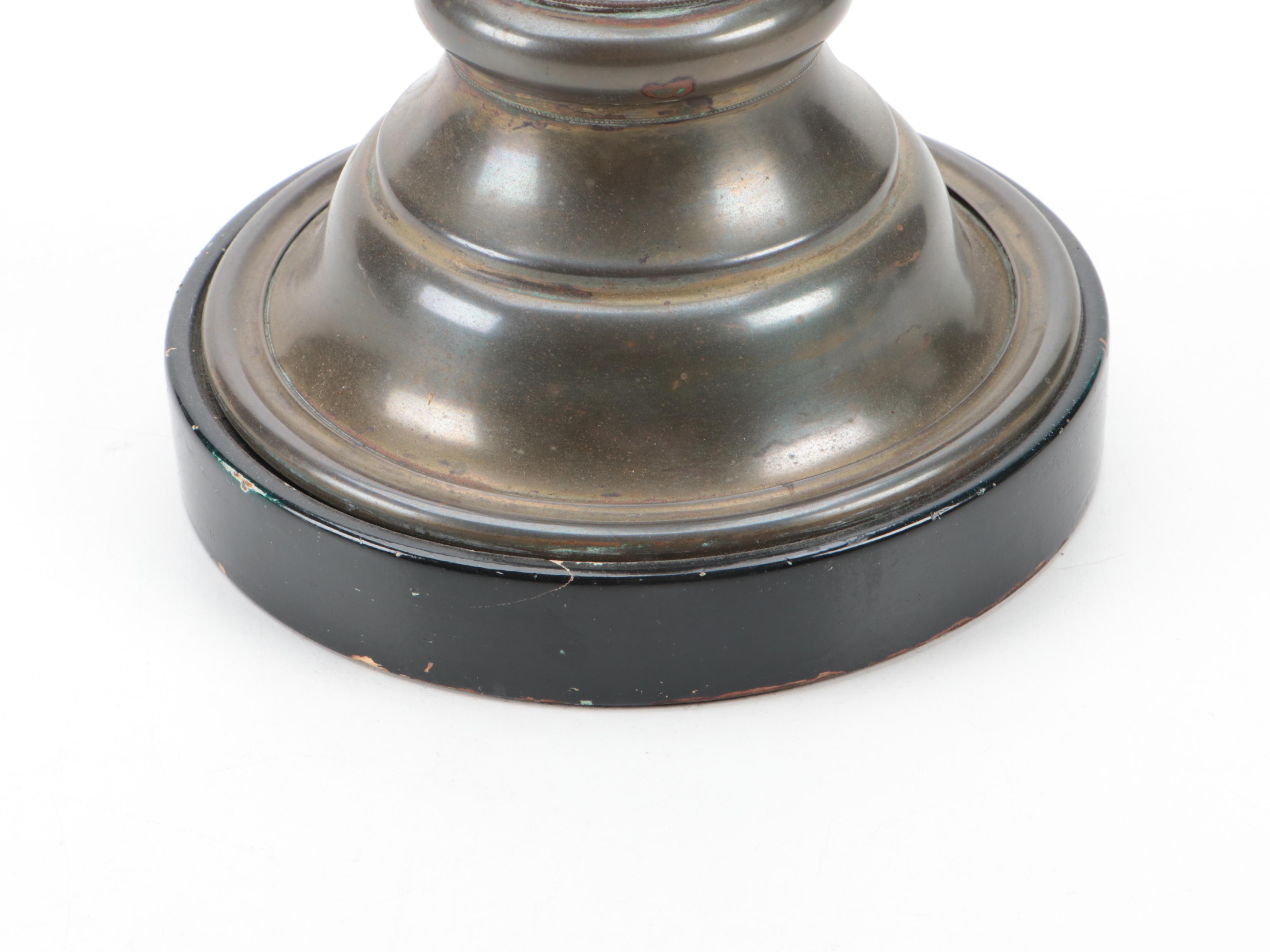 Brass Firefighter's Parade Horn Trumpet Table Lamp, Early/ Mid-20th C