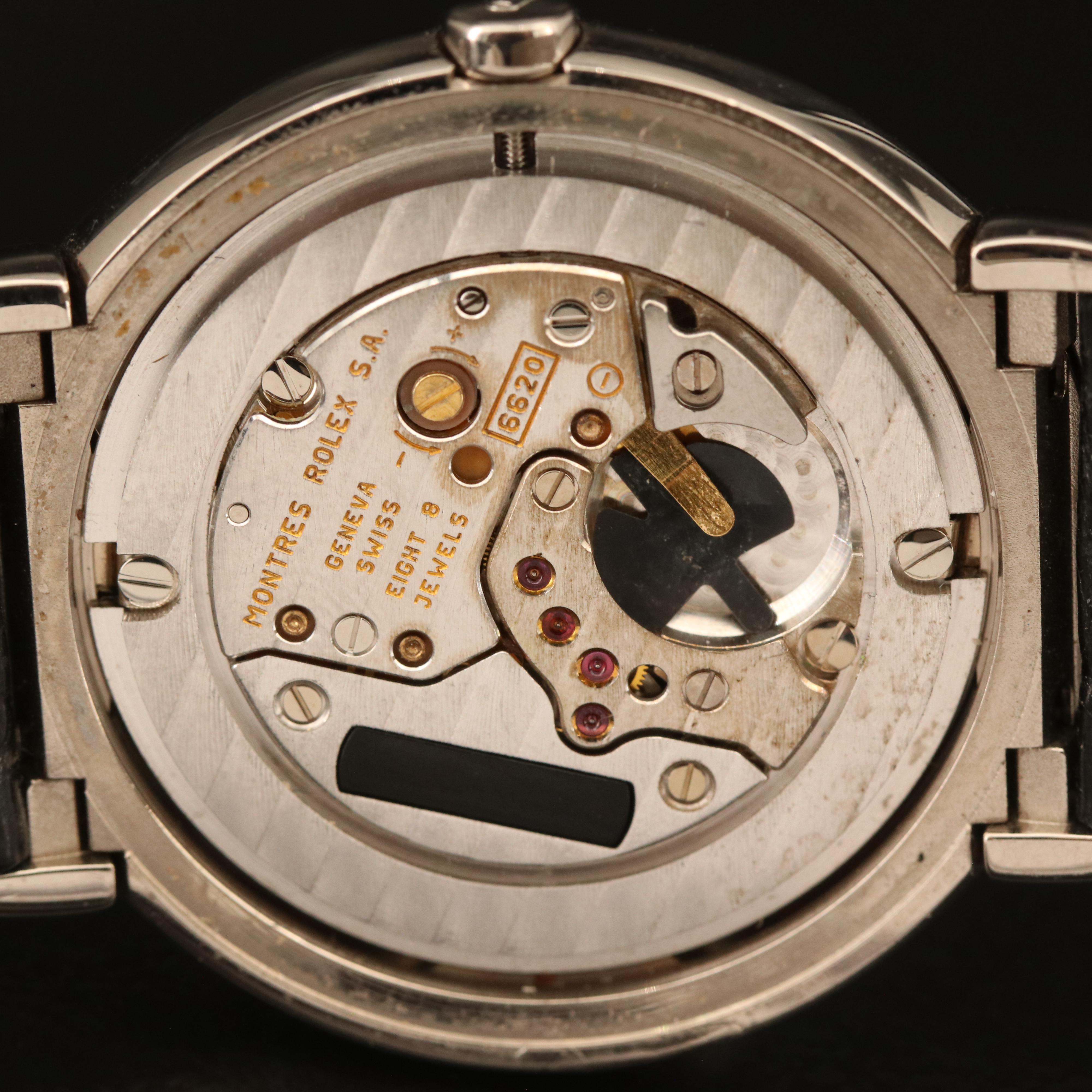 Rolex Cellini 18K 1.01 CTW Diamond Pink Roman Dial Watch