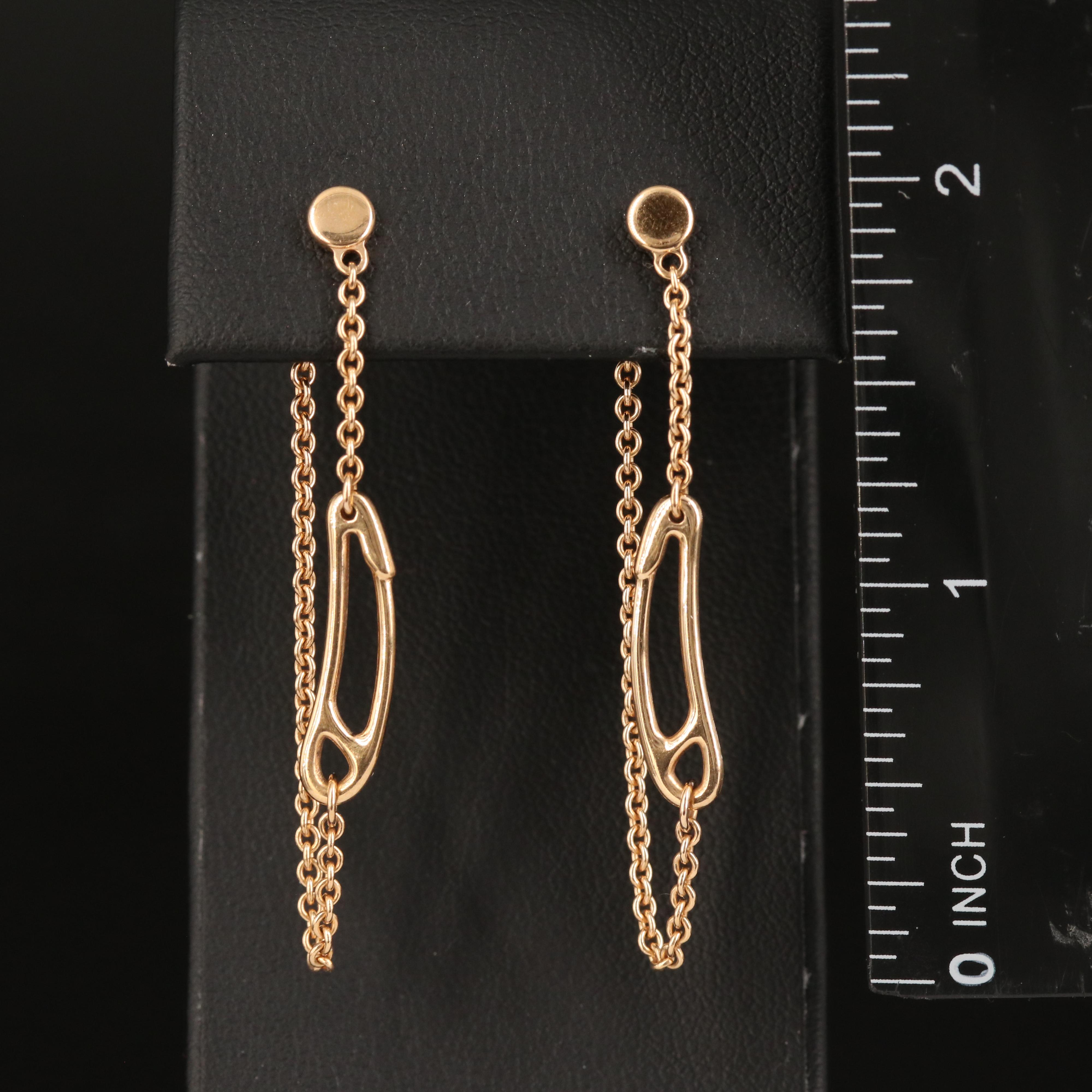 Hermès "Chaine d'Ancre Mini Punk" 18K Earrings