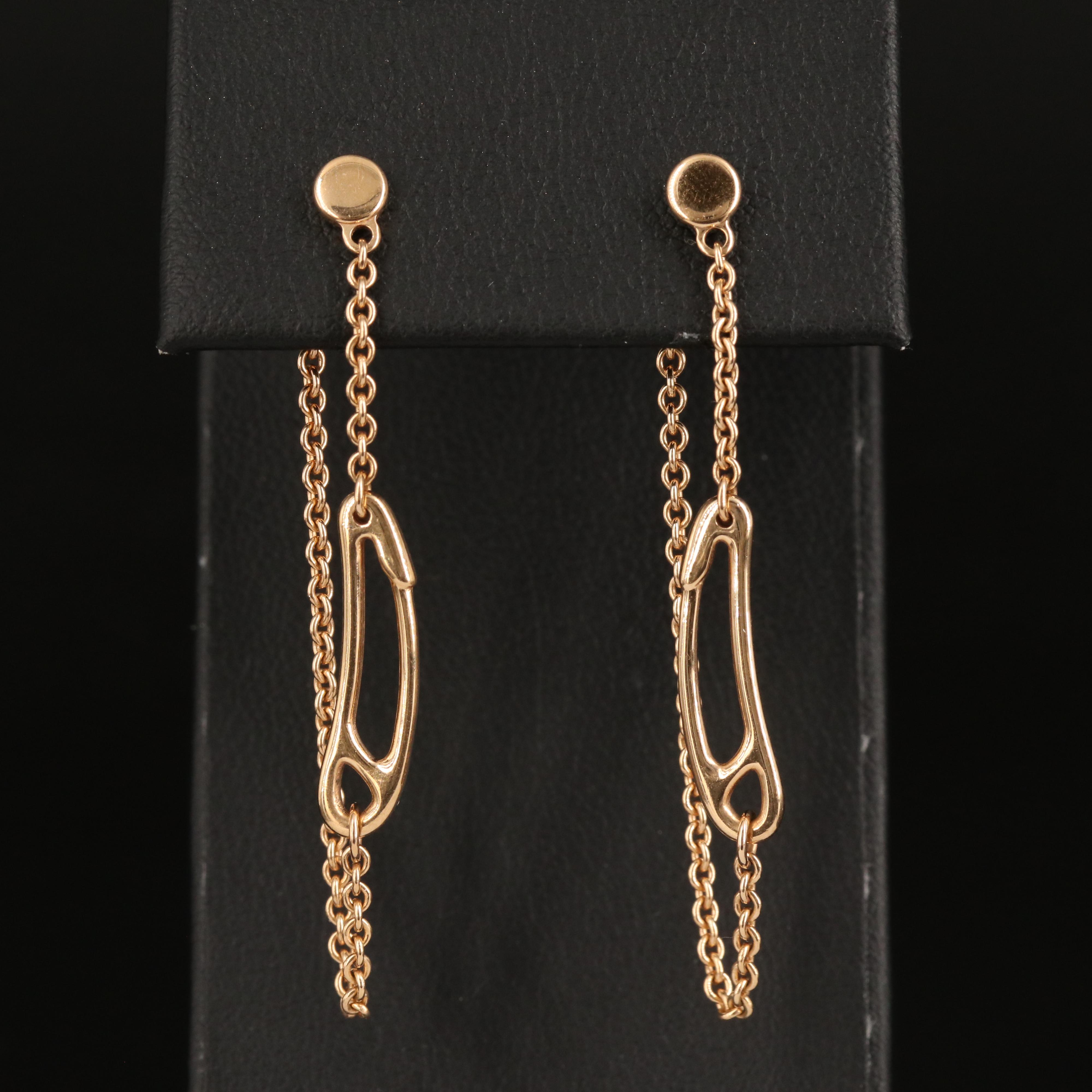 Hermès "Chaine d'Ancre Mini Punk" 18K Earrings