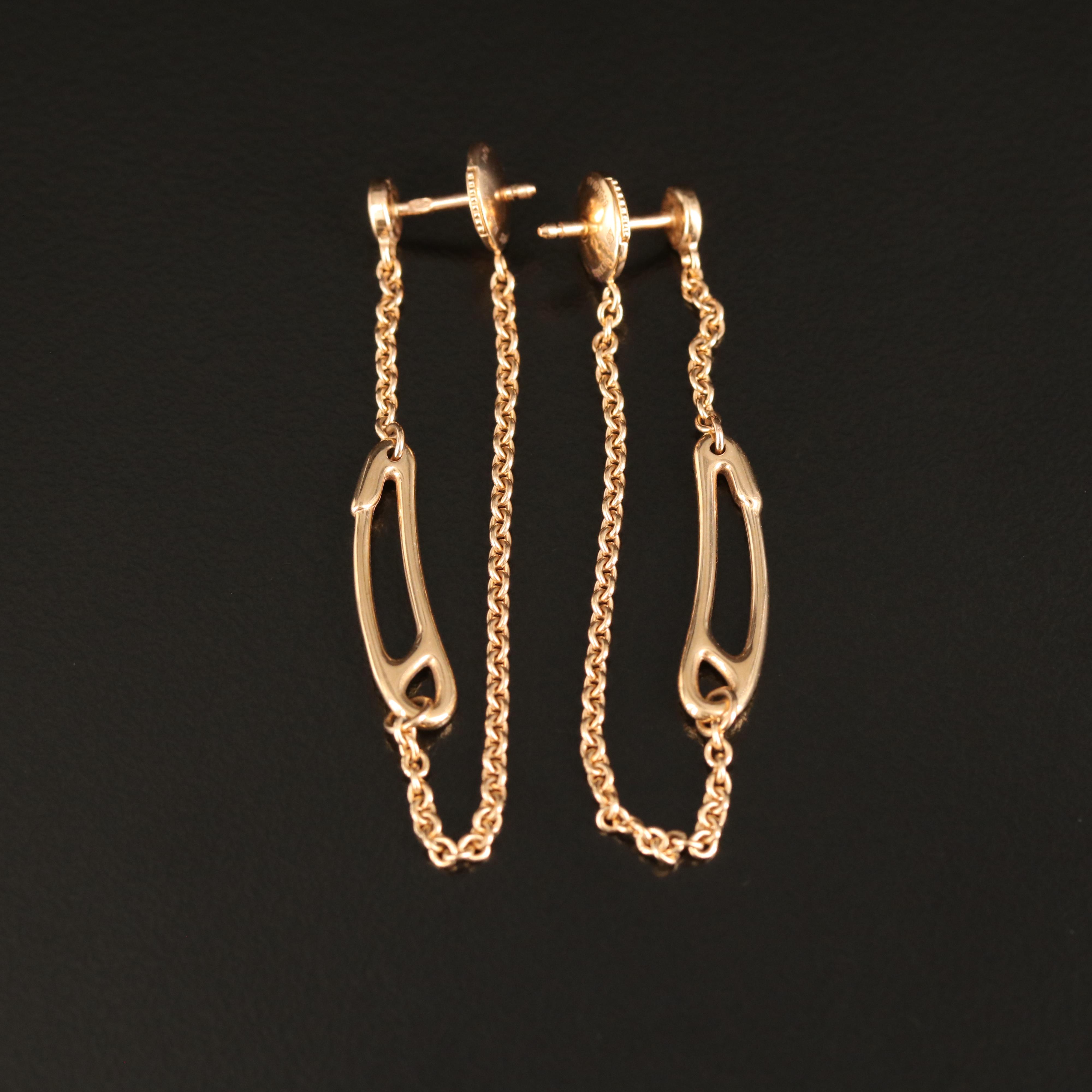 Hermès "Chaine d'Ancre Mini Punk" 18K Earrings
