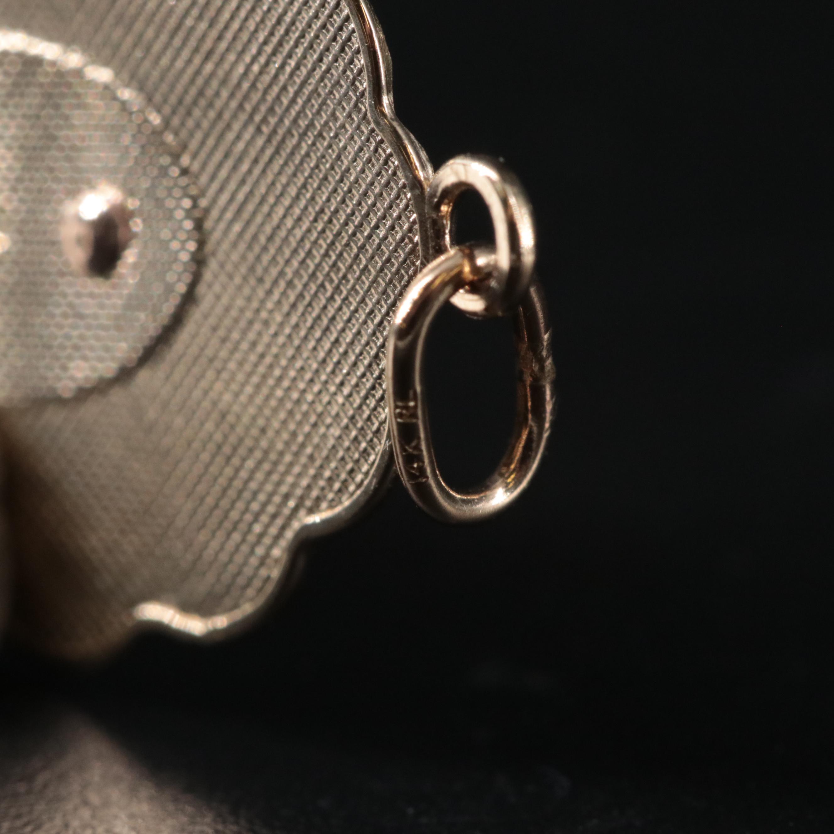 Tri-Colored 14K Virgin of Guadalupe Pendant