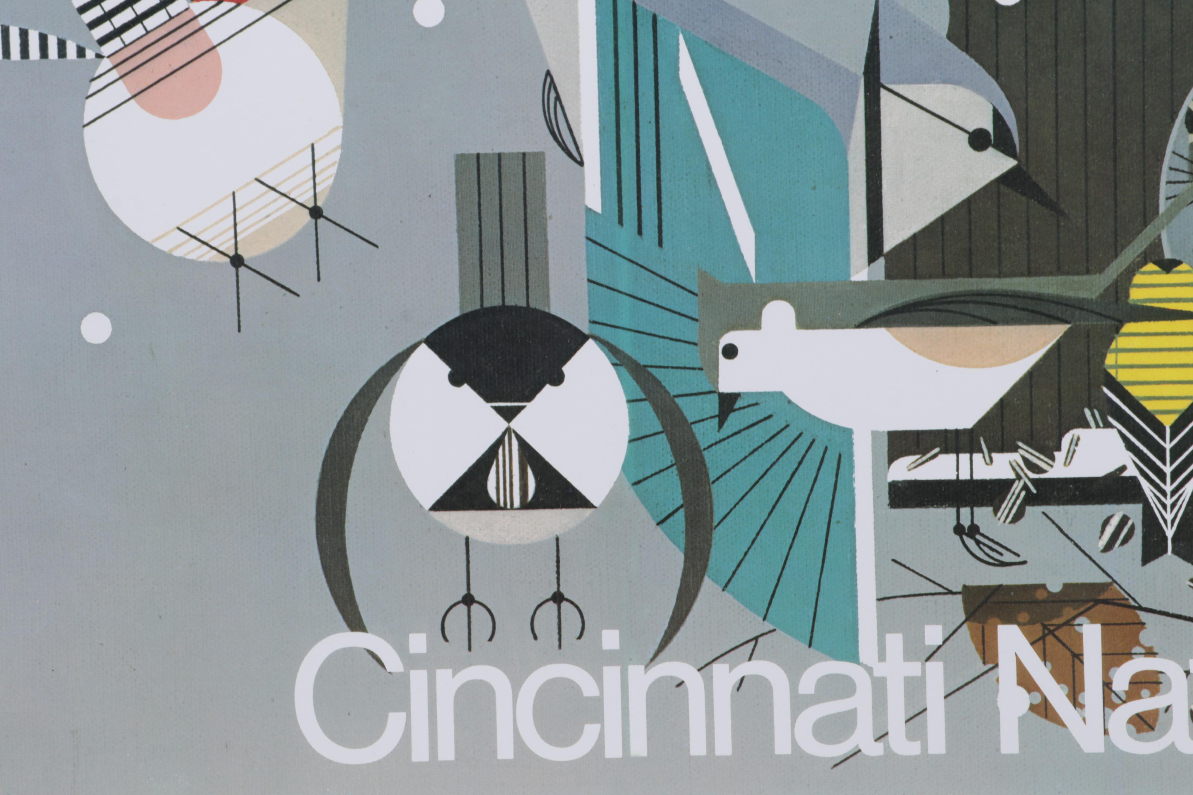 Cincinnati Nature Center Offset Lithograph After Charley Harper "Winter"