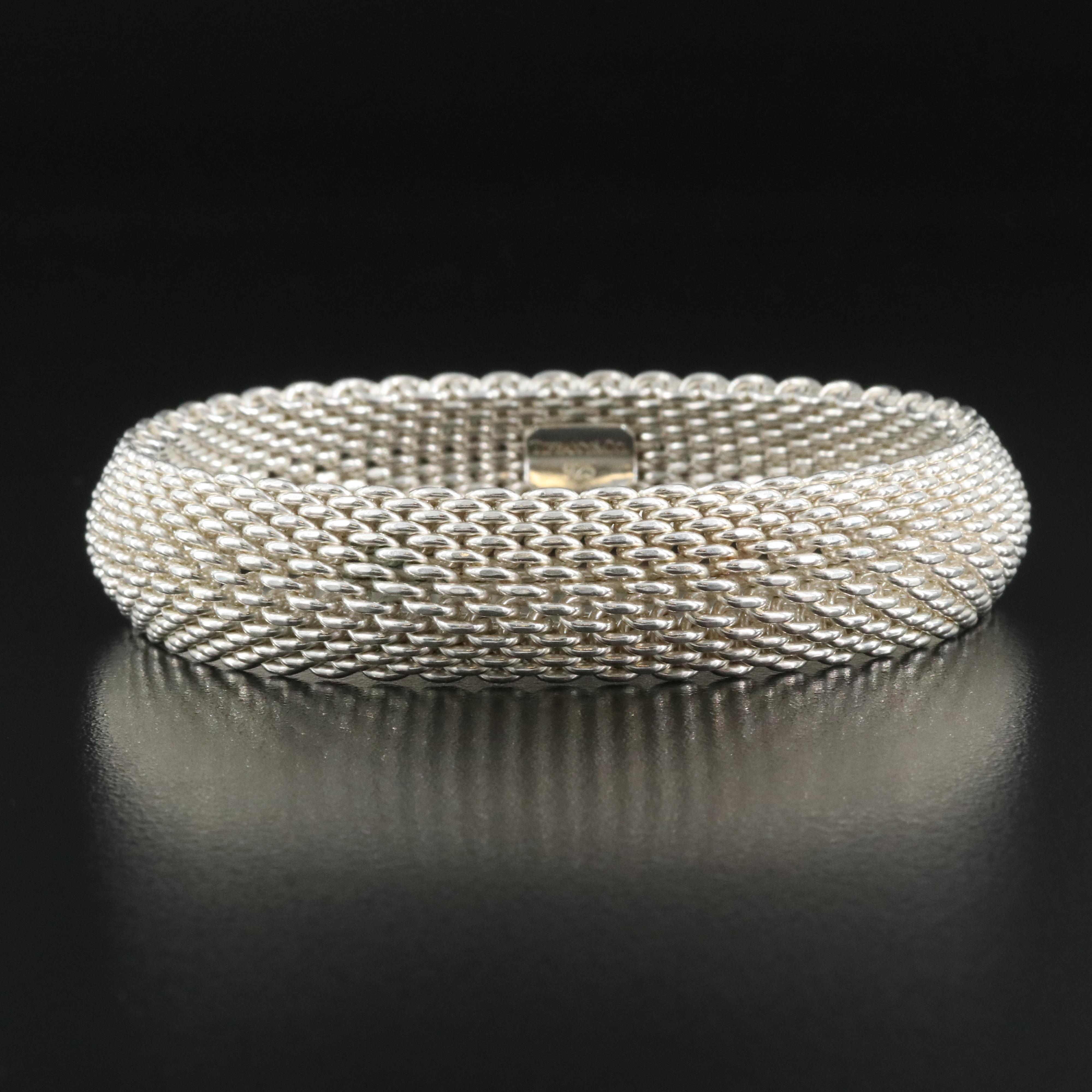Tiffany & Co. Somerset Sterling Mesh Bracelet