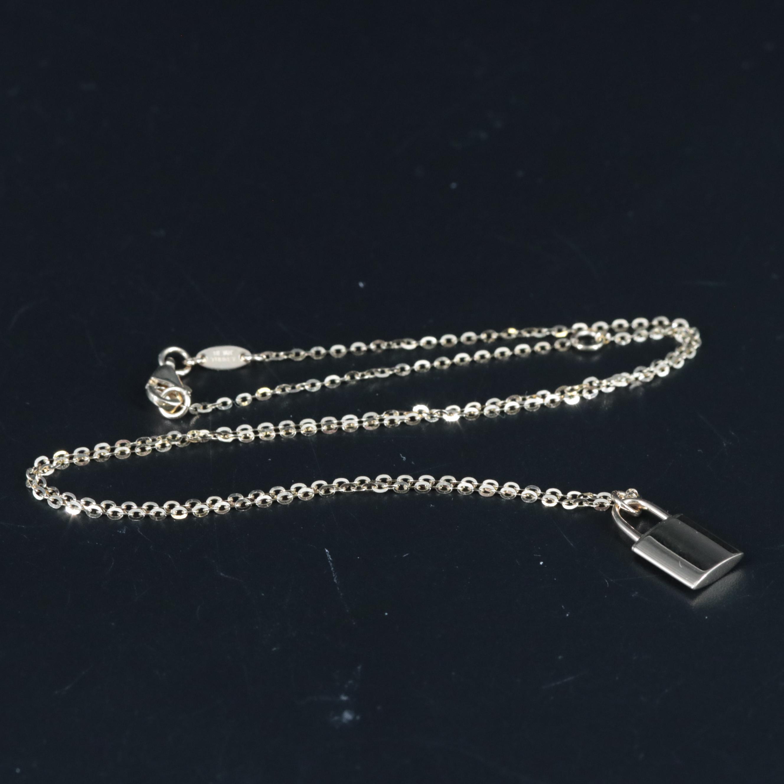 14K Padlock Necklace