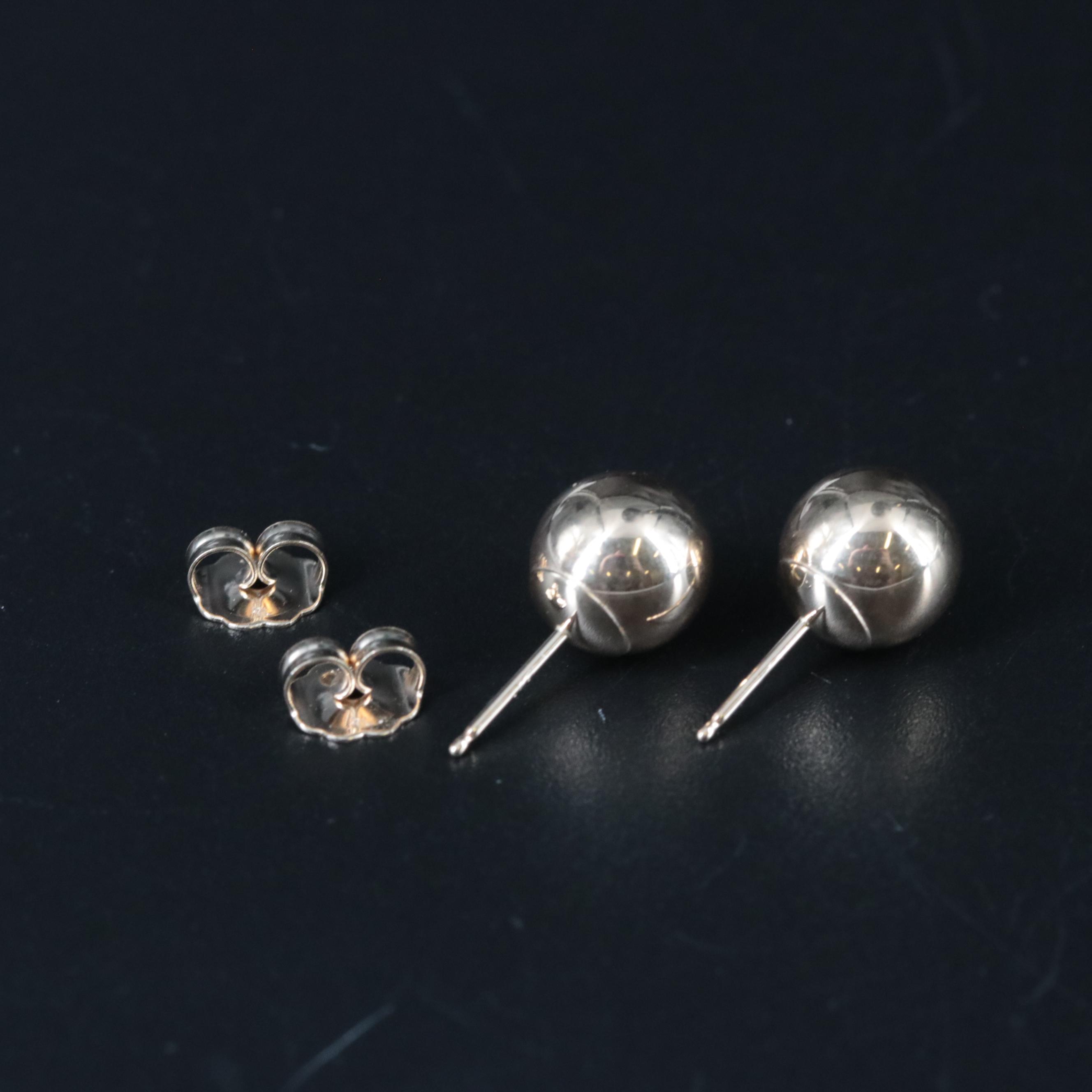 14K Ball Stud Earrings