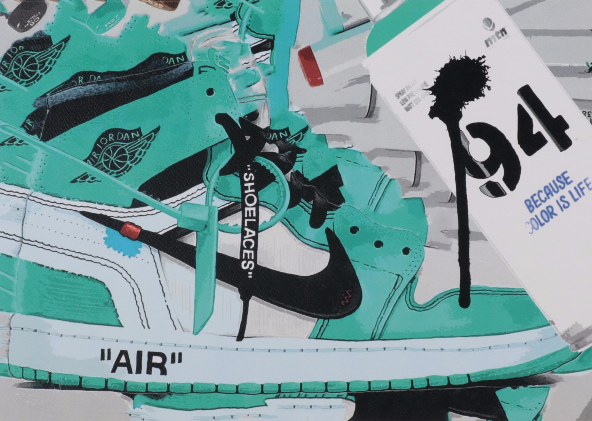 Death NYC Pop Art Graphic Prints of Air Jordans, 21st Century