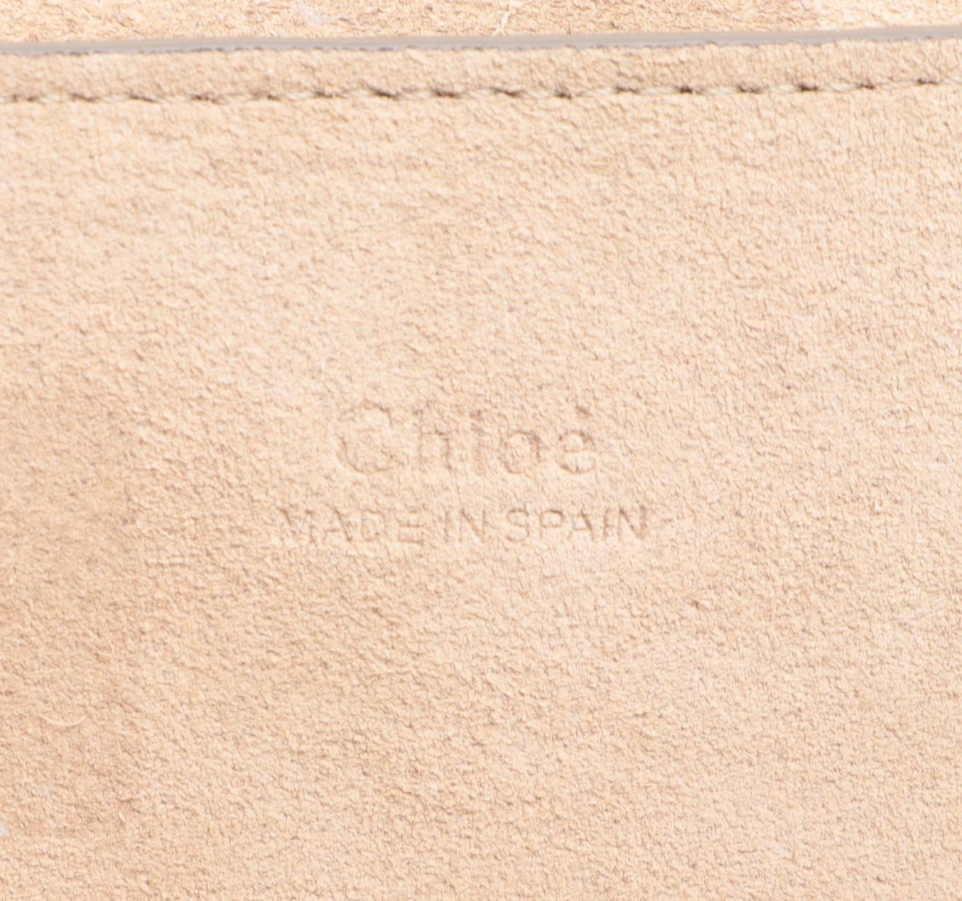 Chloé Faye Clutch in Smooth Calfskin Leather and Suede