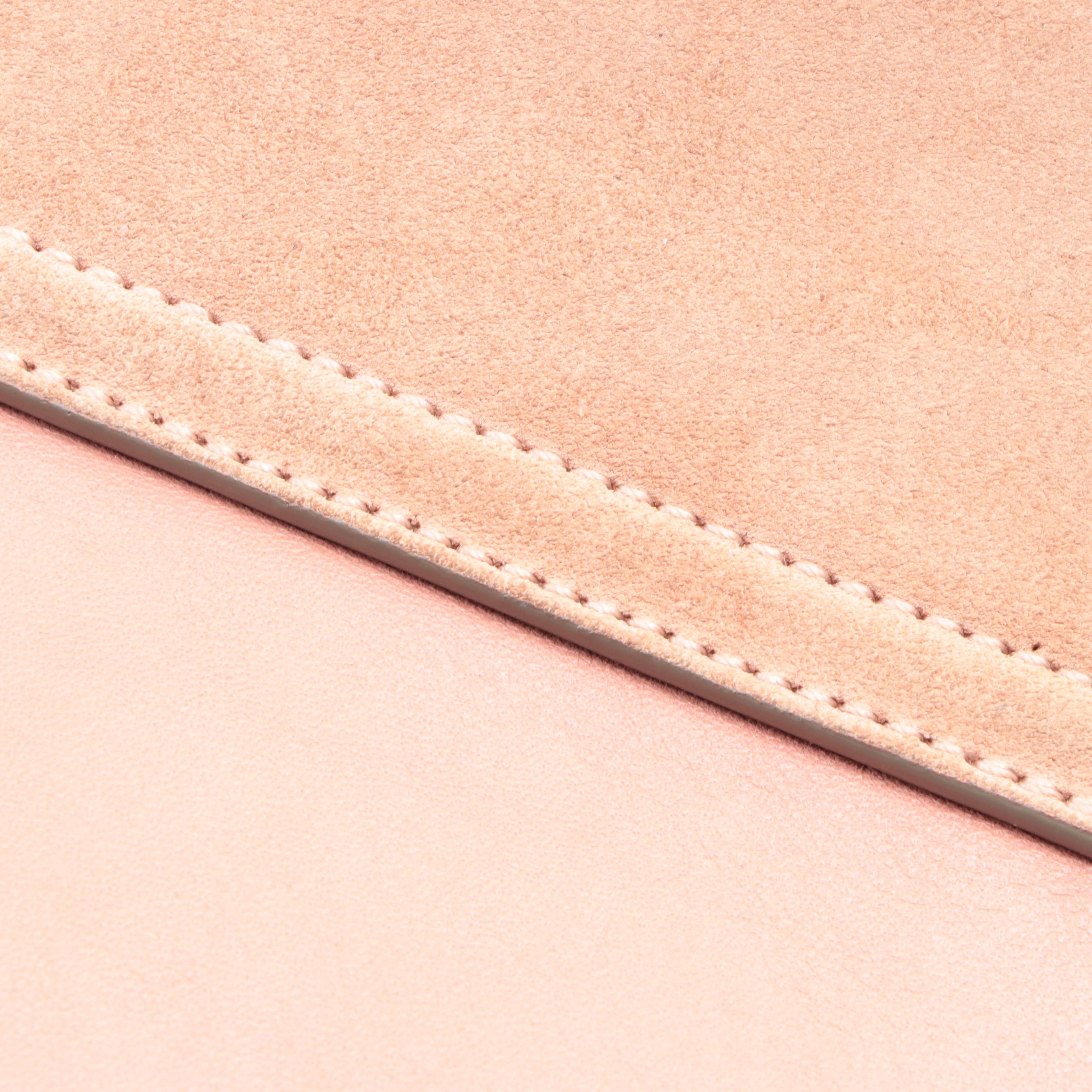 Chloé Faye Clutch in Smooth Calfskin Leather and Suede