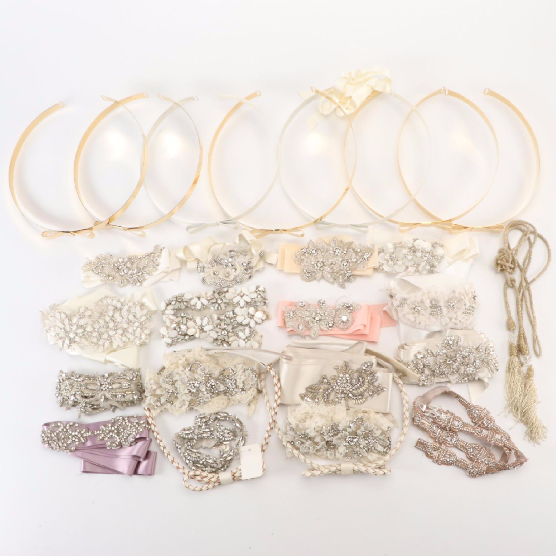 Anne Barge and Ossai Crystal Embellished Gown Sashes with Other Belts