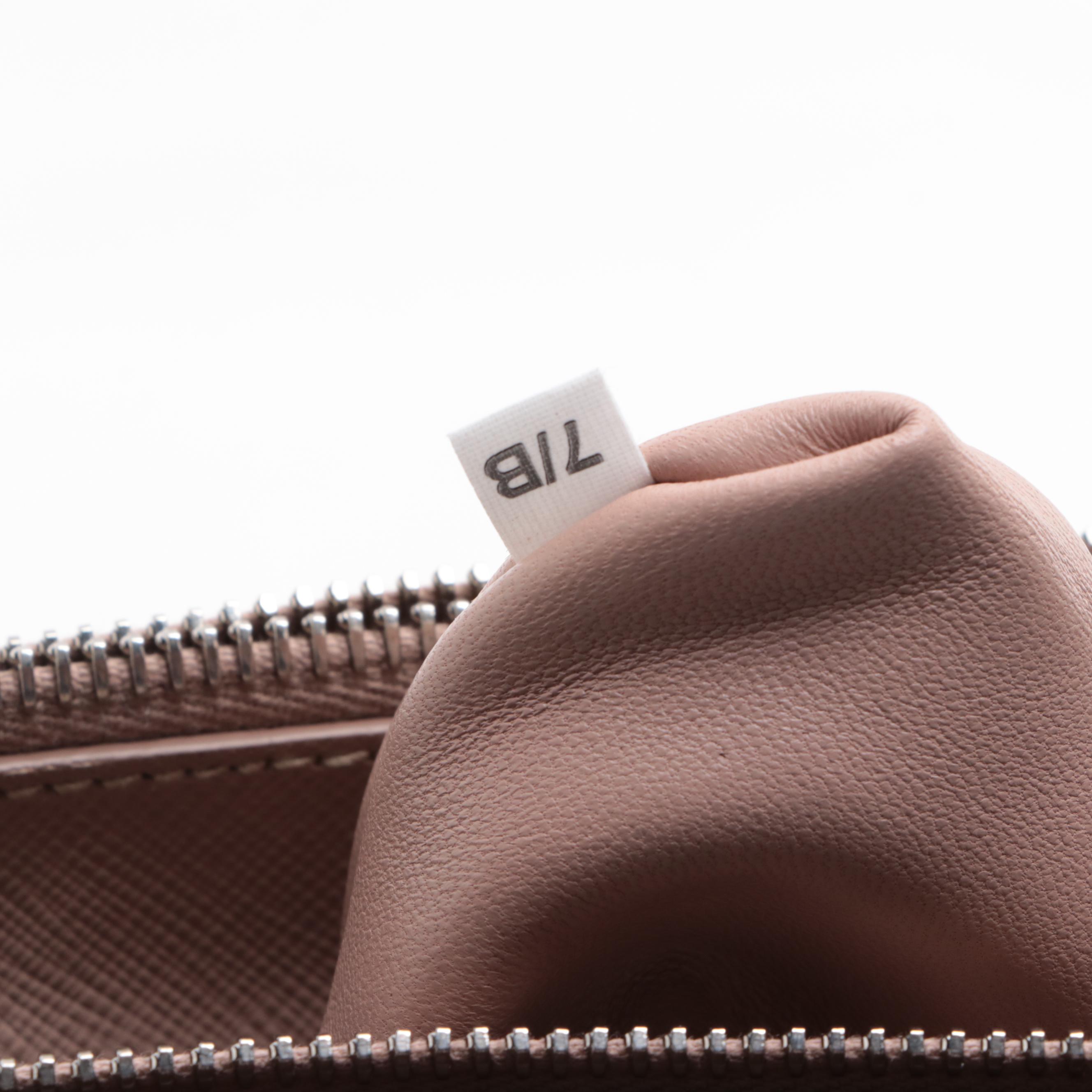 Prada Sound Lock  Double Zip Handbag in Saffiano Lux Leather