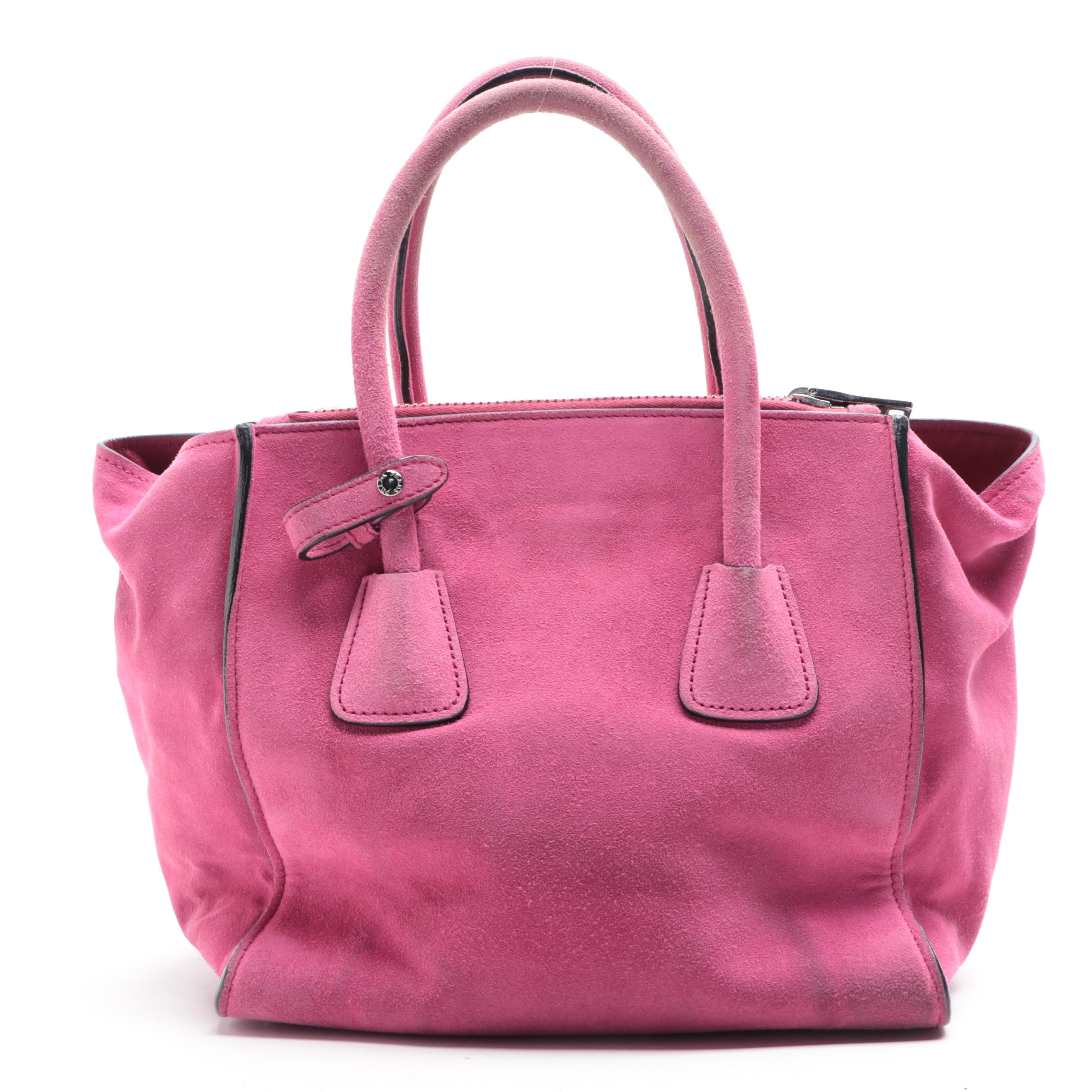 Prada Double Zip Tote in Scamosciato Suede