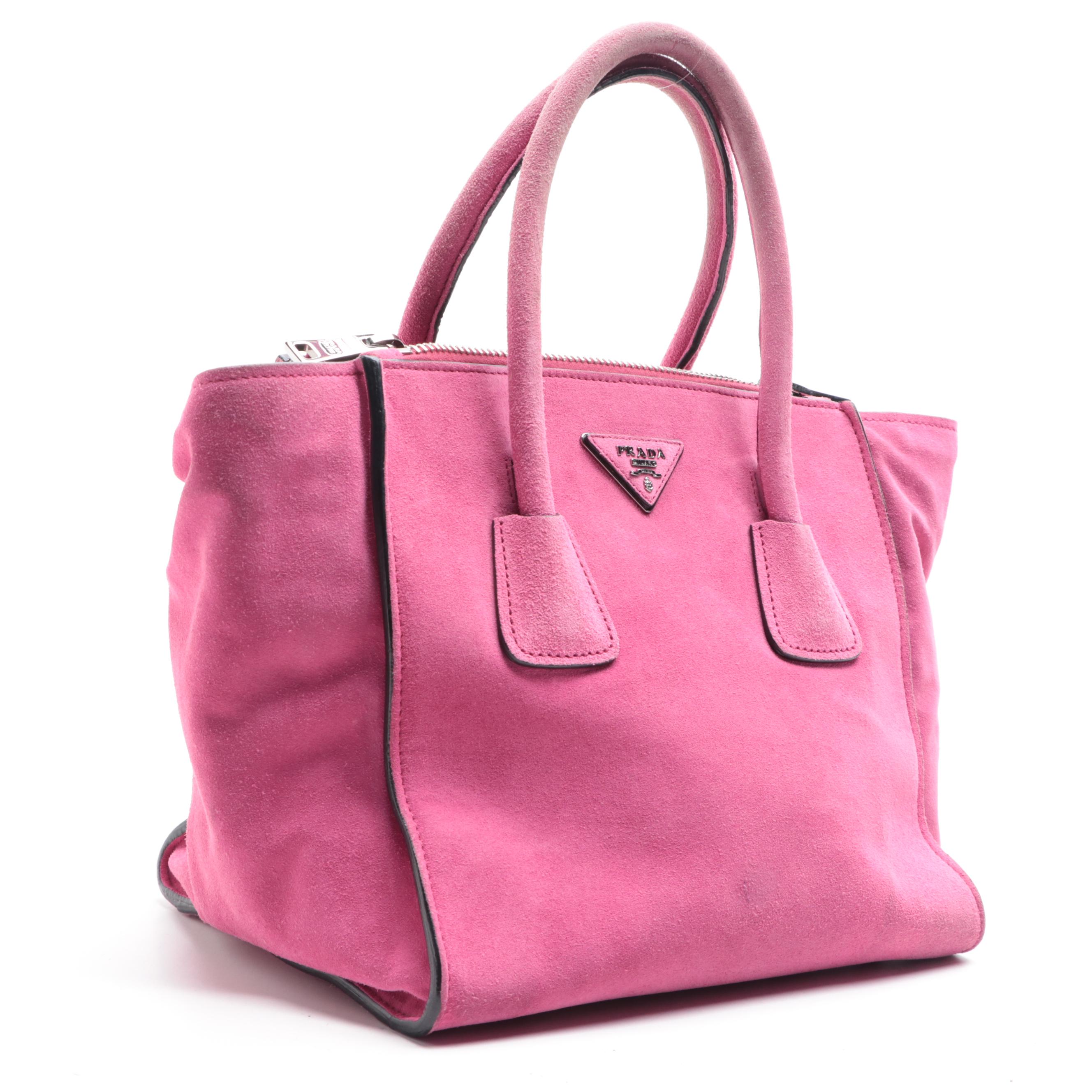 Prada Double Zip Tote in Scamosciato Suede