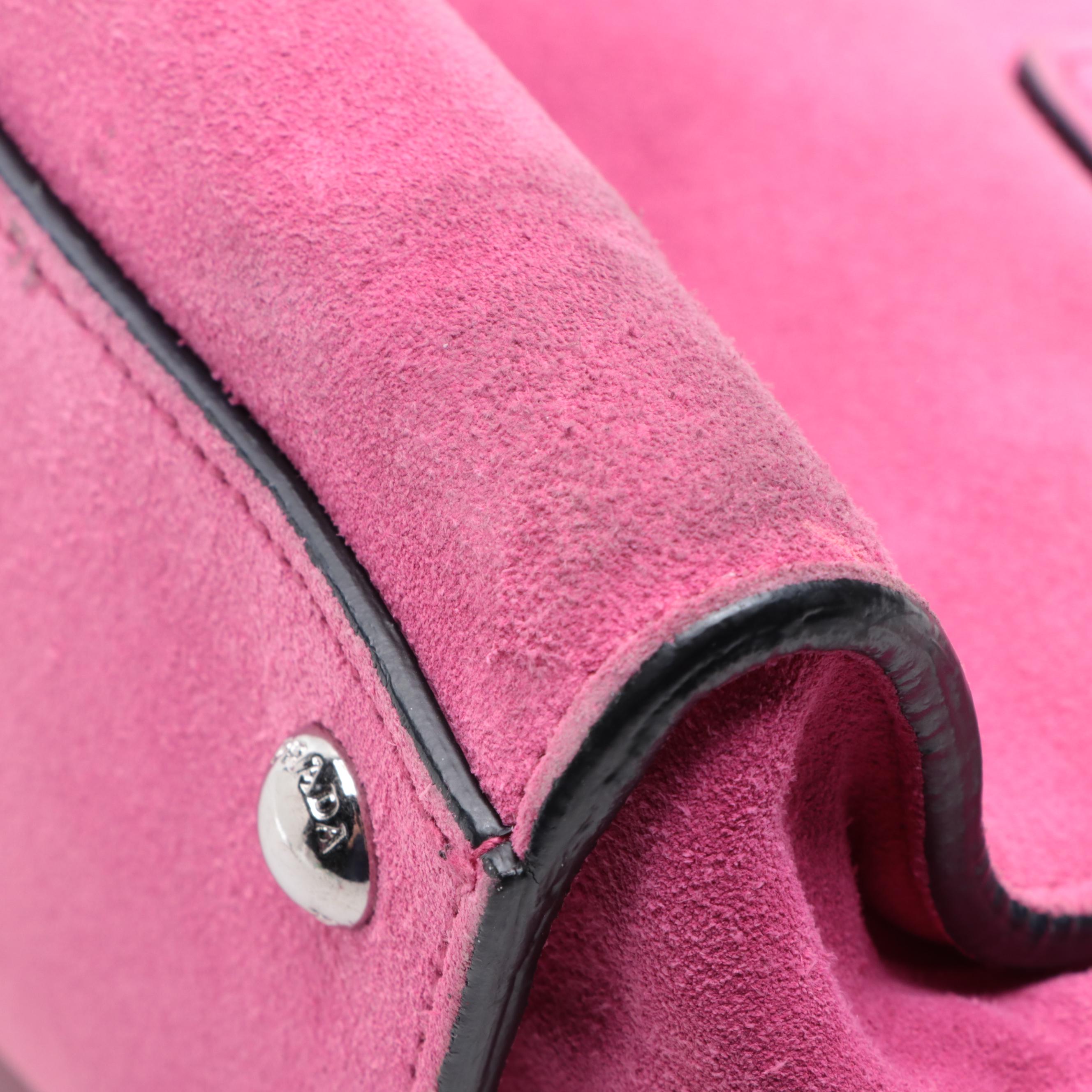 Prada Double Zip Tote in Scamosciato Suede