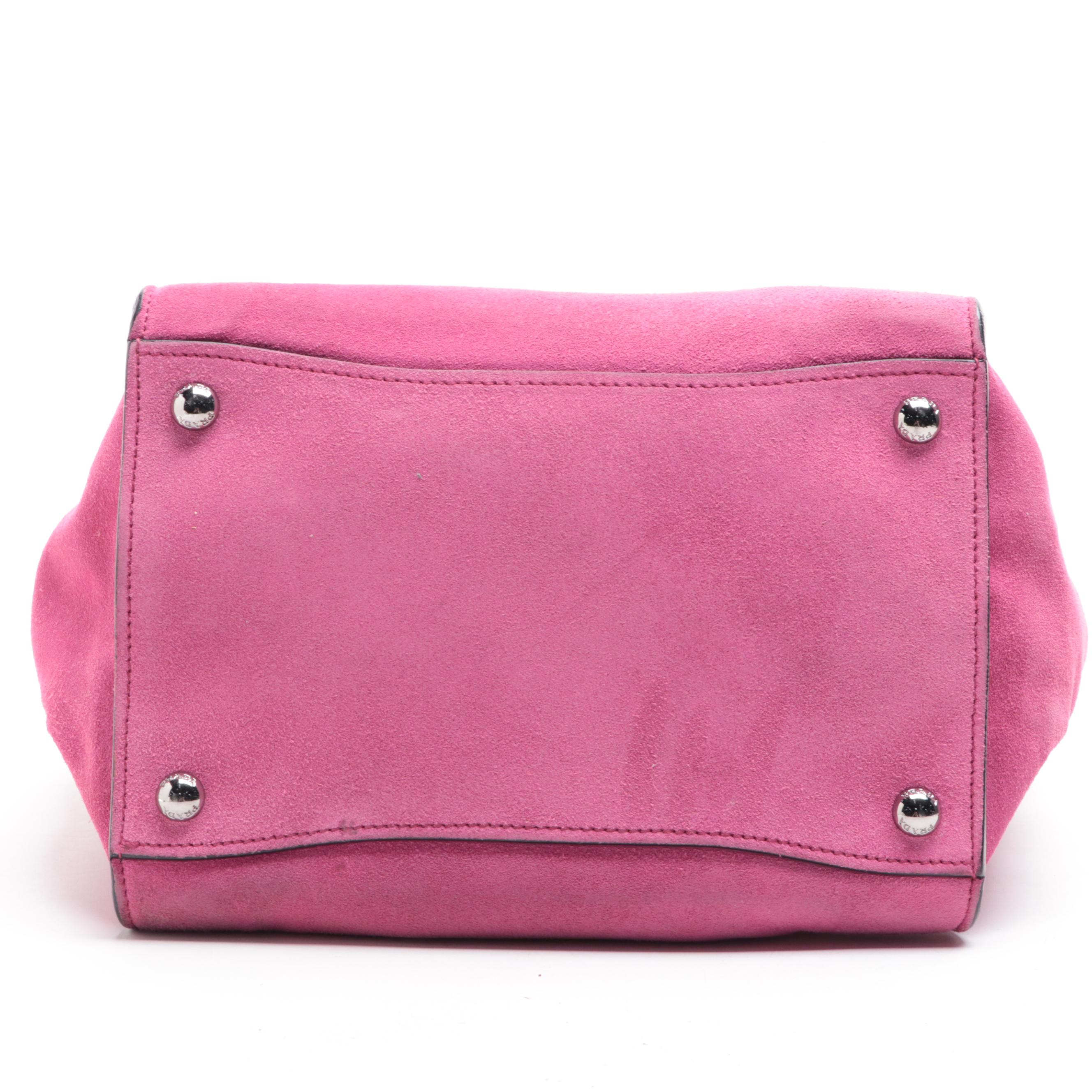 Prada Double Zip Tote in Scamosciato Suede