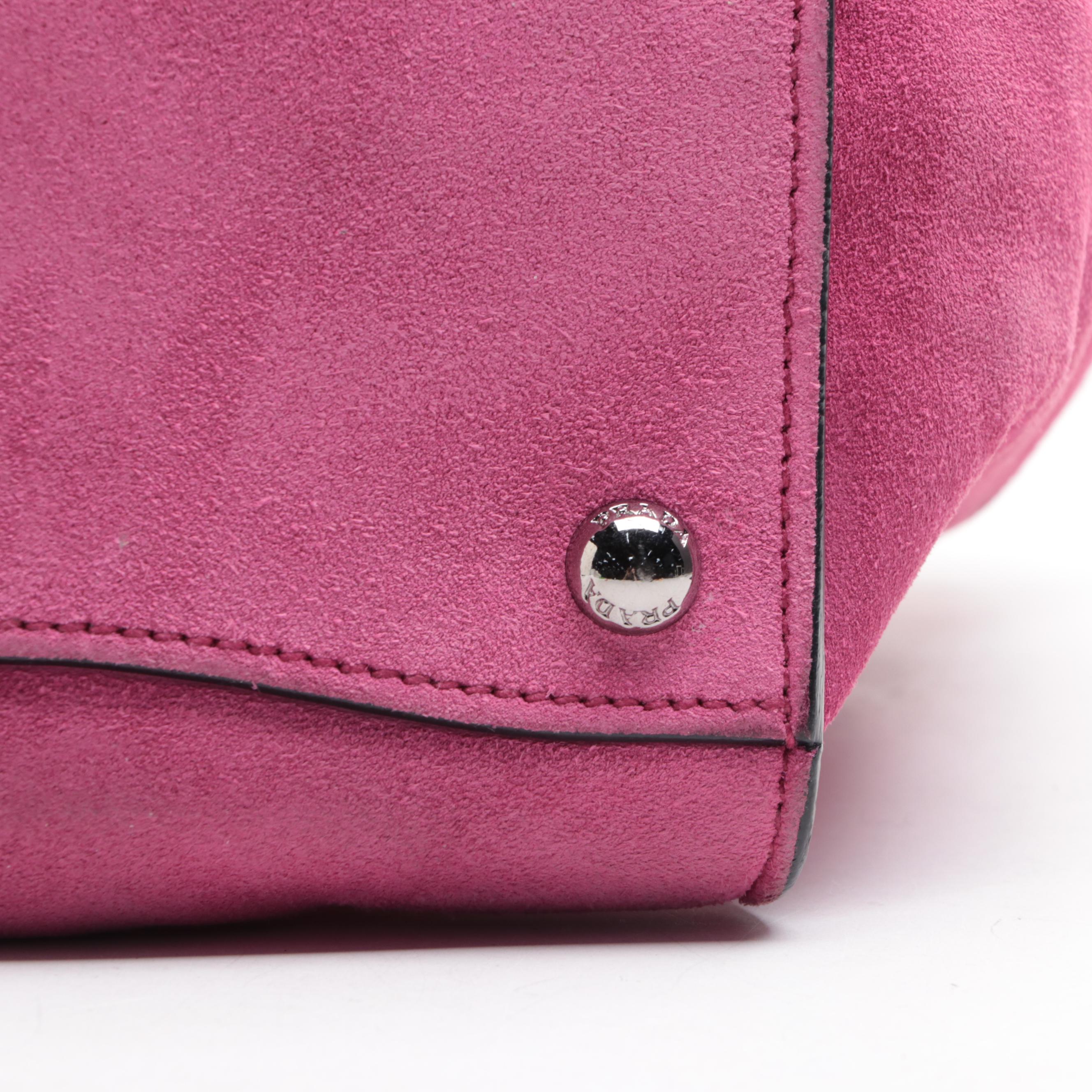 Prada Double Zip Tote in Scamosciato Suede