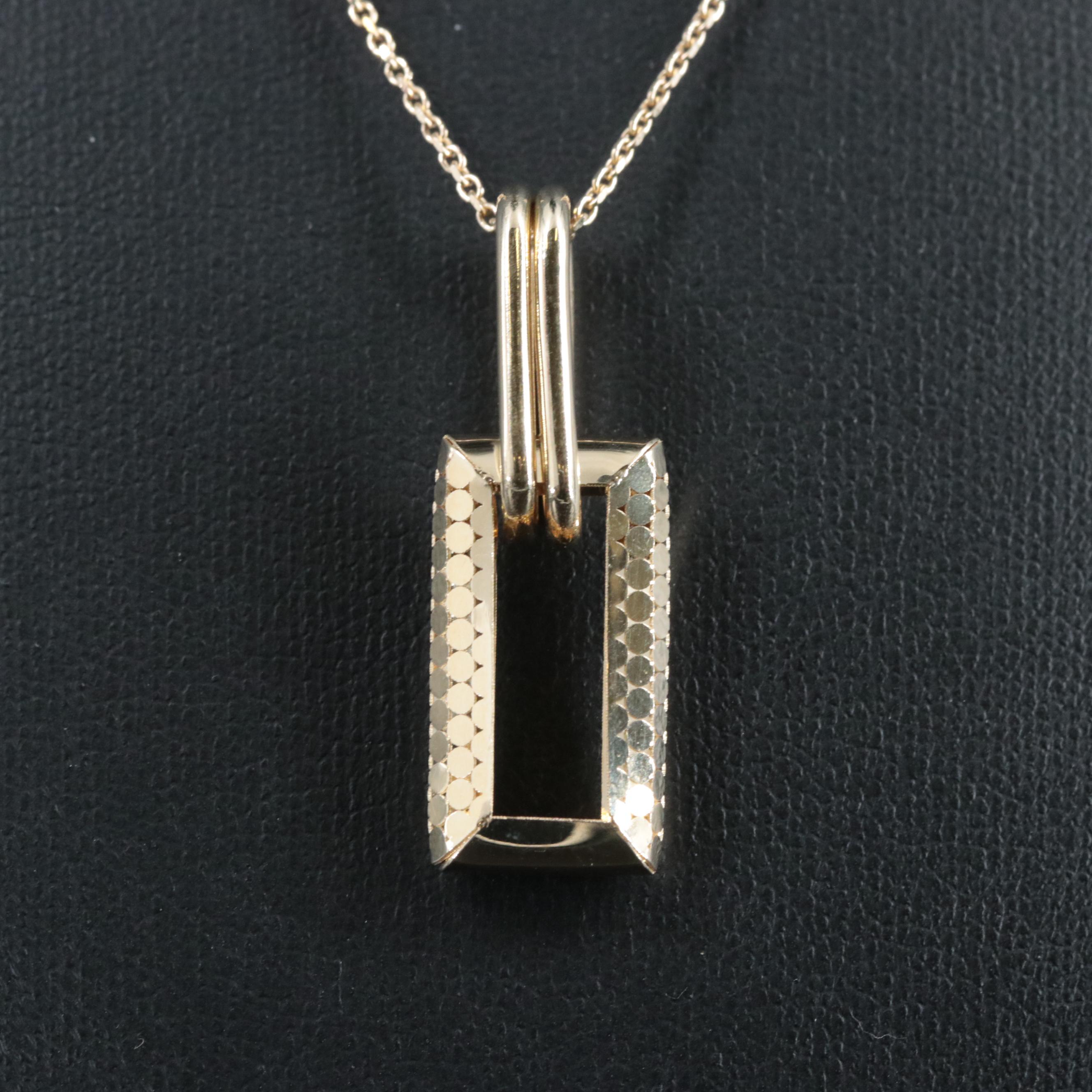 14K Link Drop Necklace