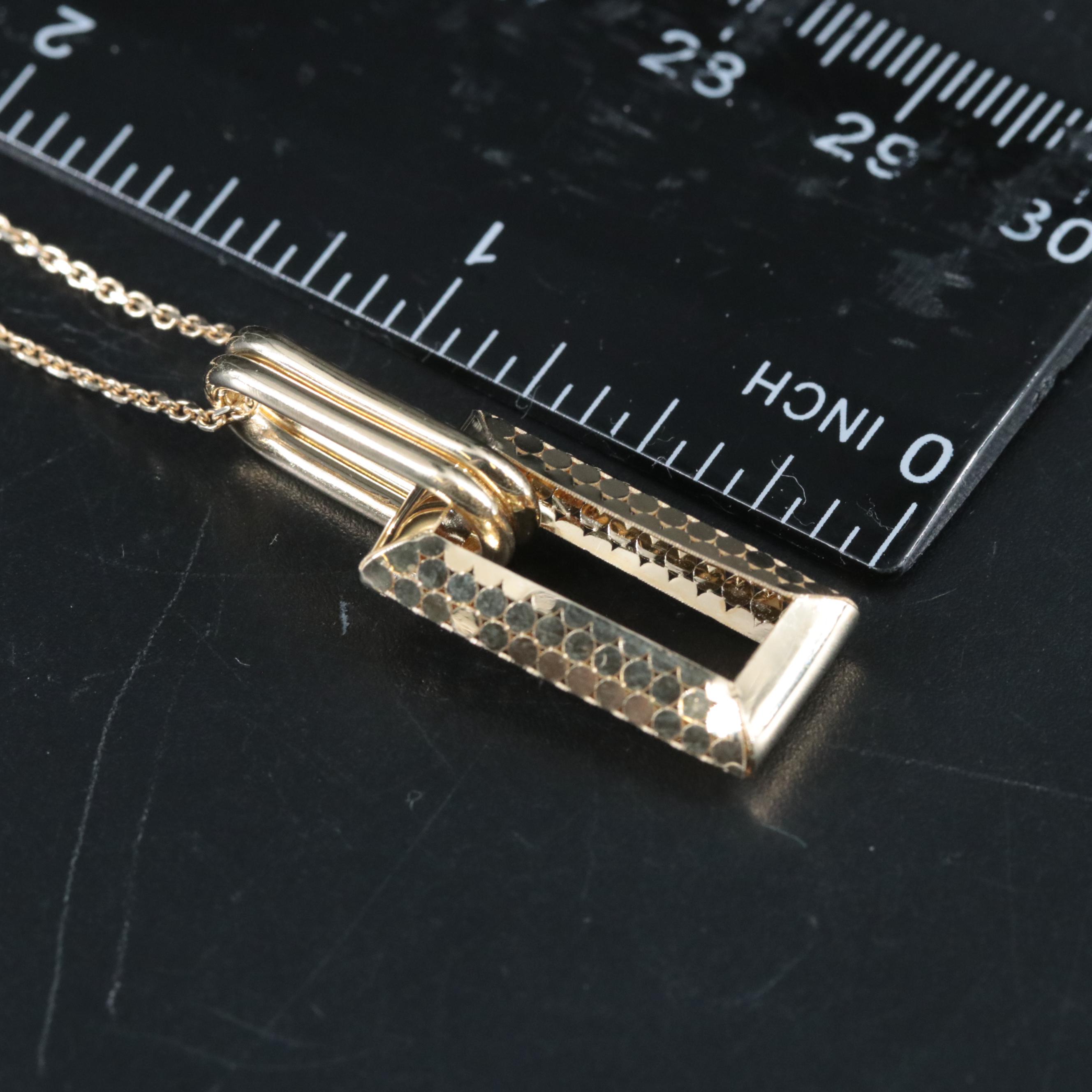 14K Link Drop Necklace