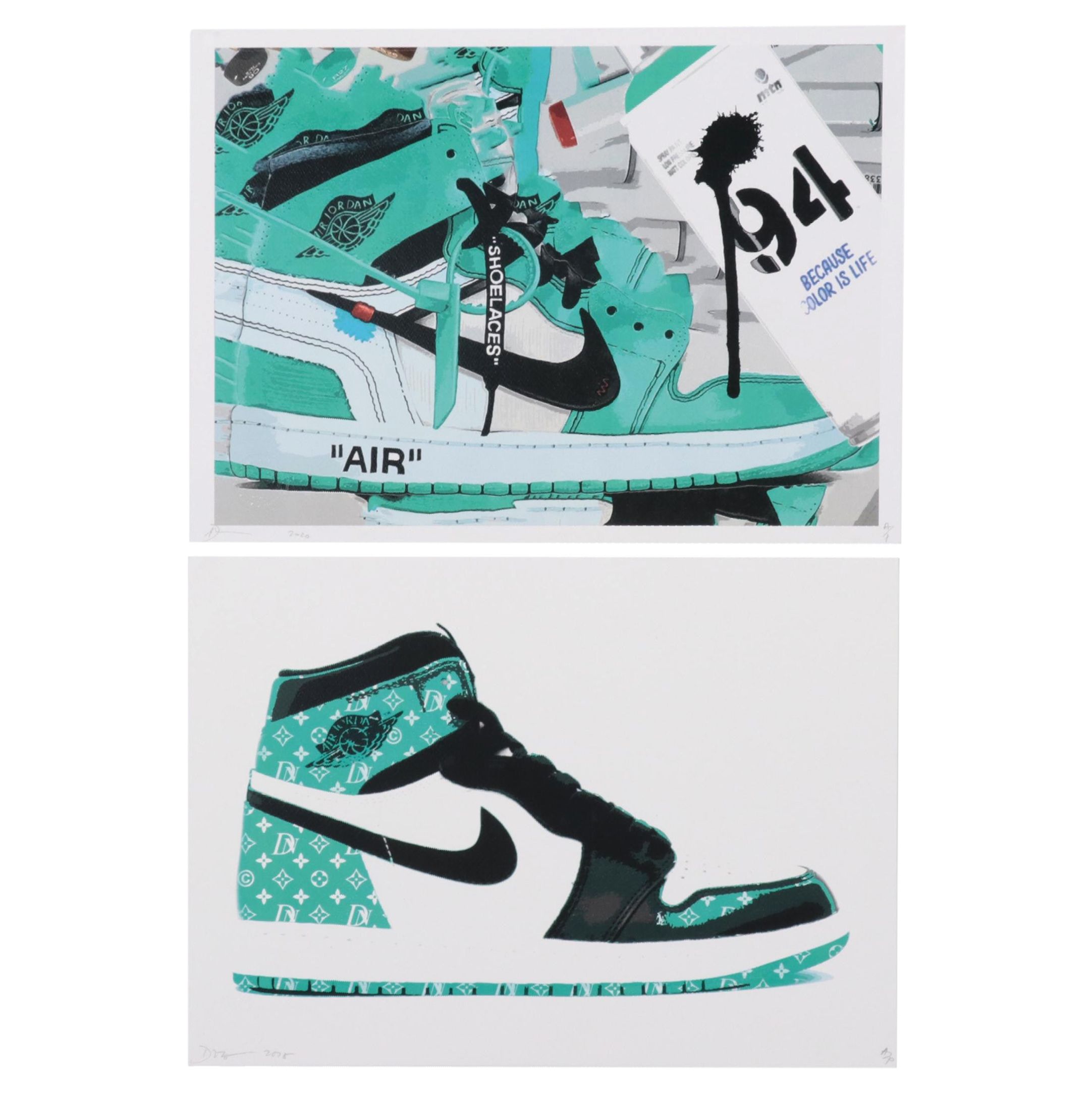 Death NYC Pop Art Graphic Prints of Air Jordans, 21st Century