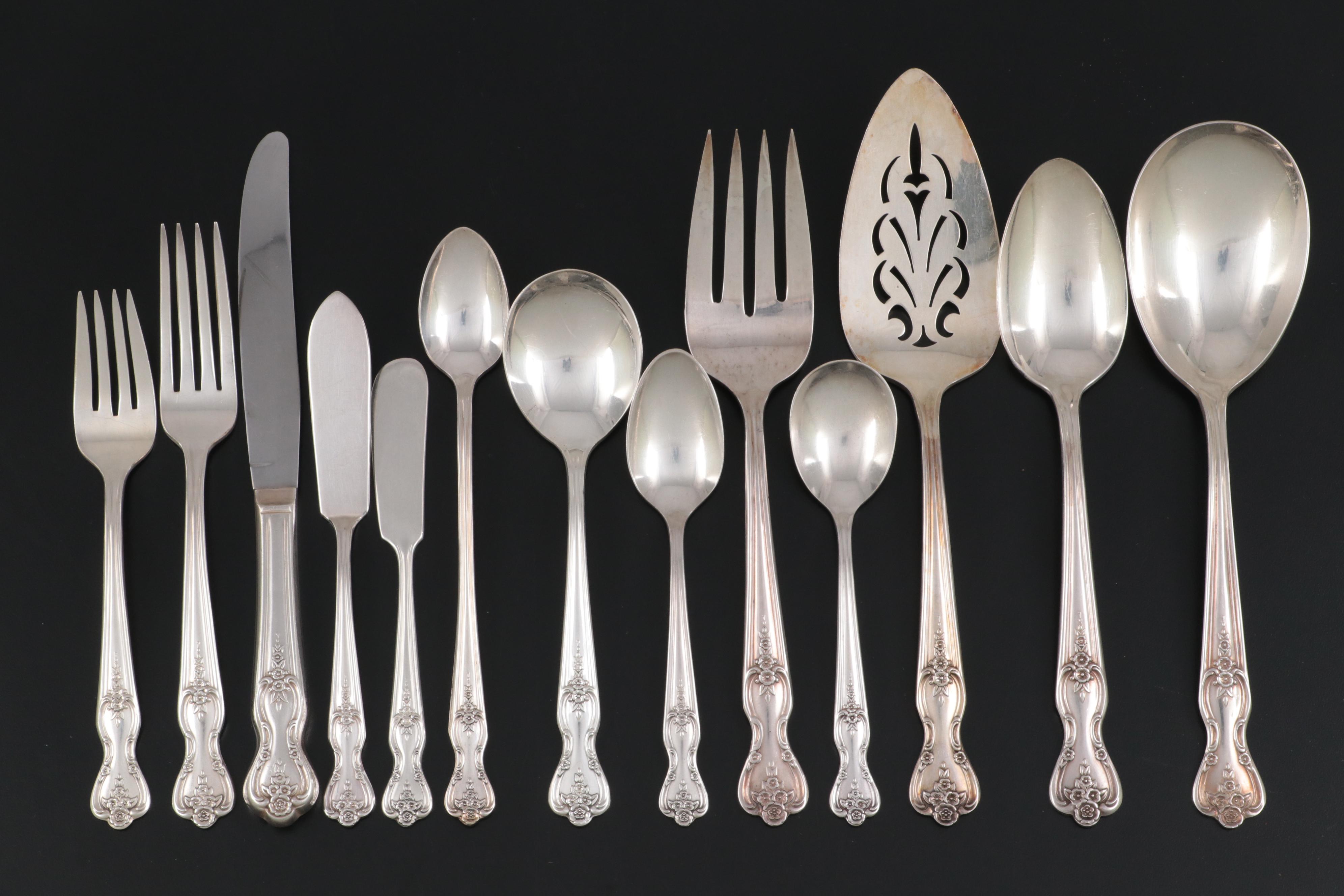 Wm Rogers "Magnolia Inspirations" with Other Silver Plate Flatware