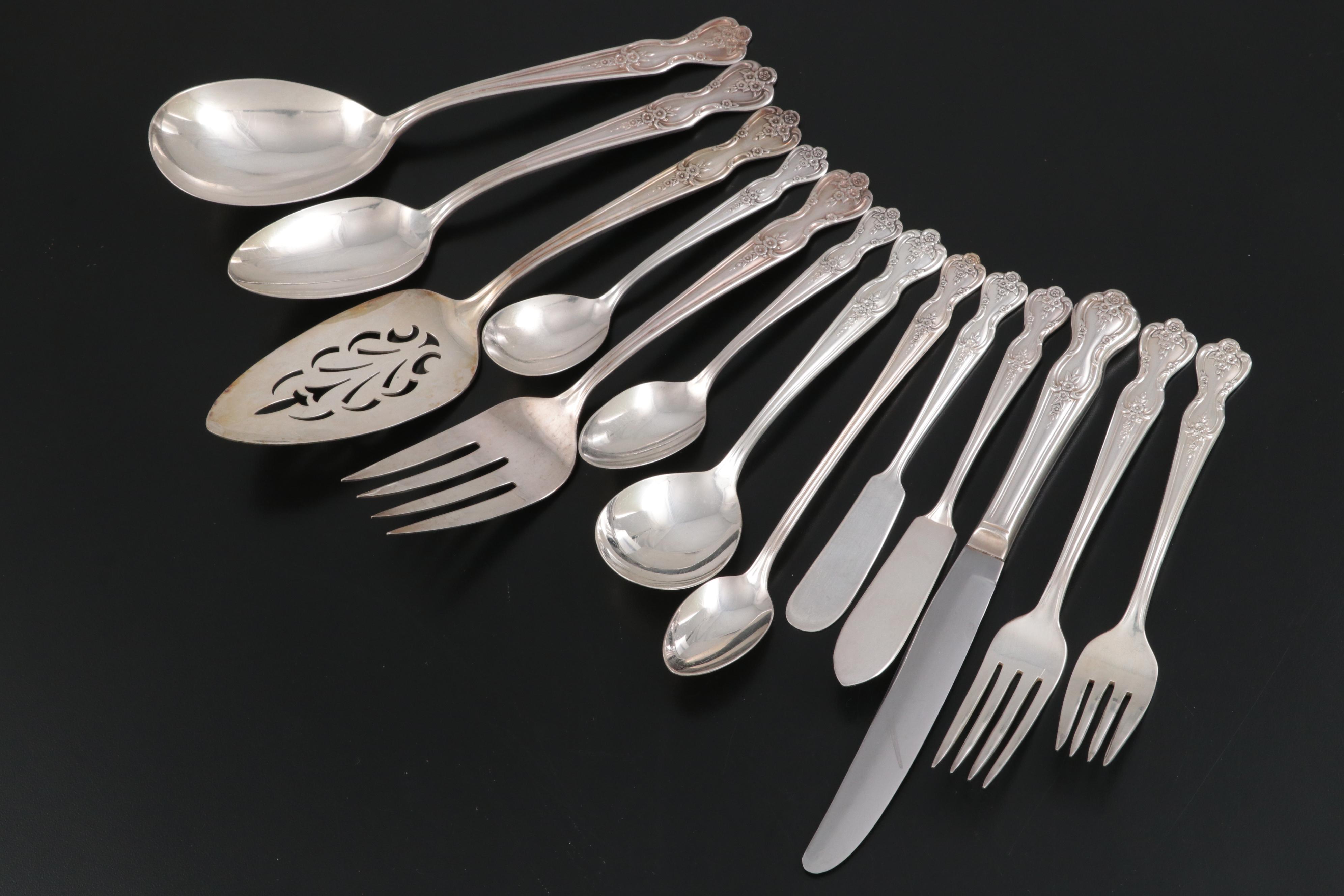 Wm Rogers "Magnolia Inspirations" with Other Silver Plate Flatware