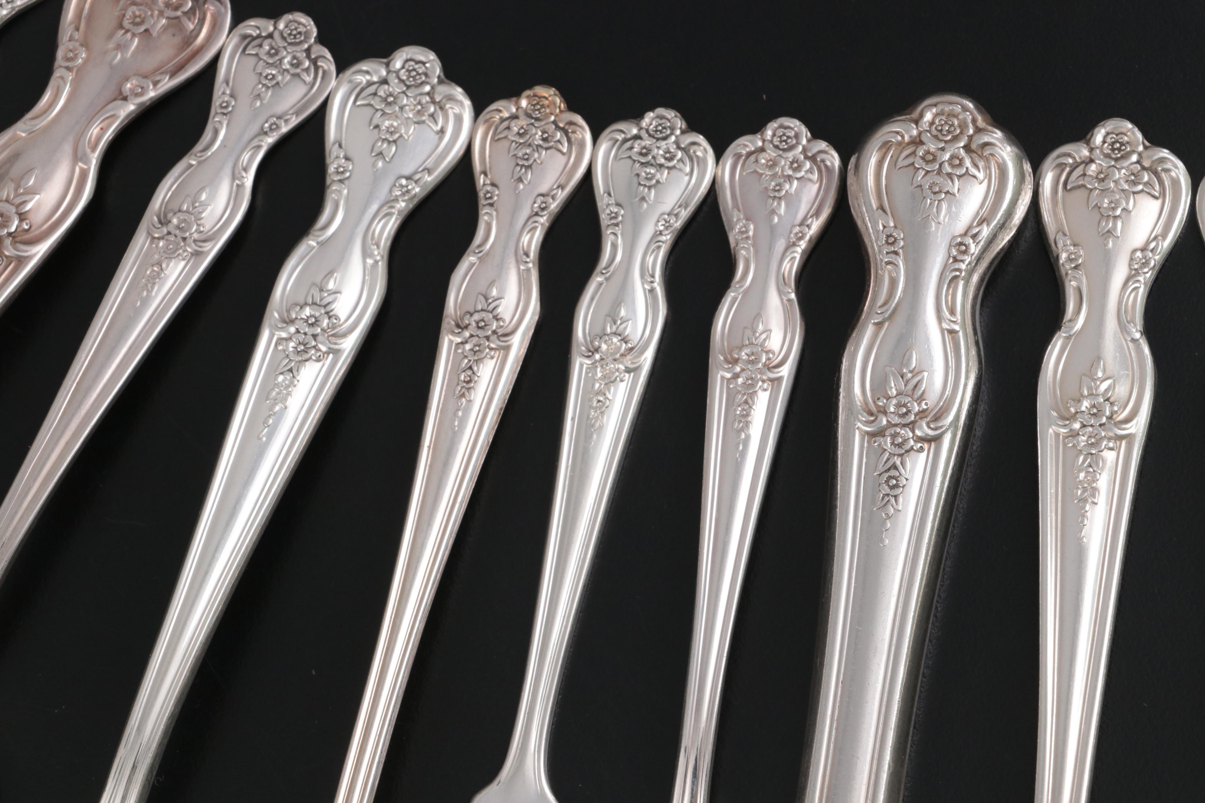 Wm Rogers "Magnolia Inspirations" with Other Silver Plate Flatware