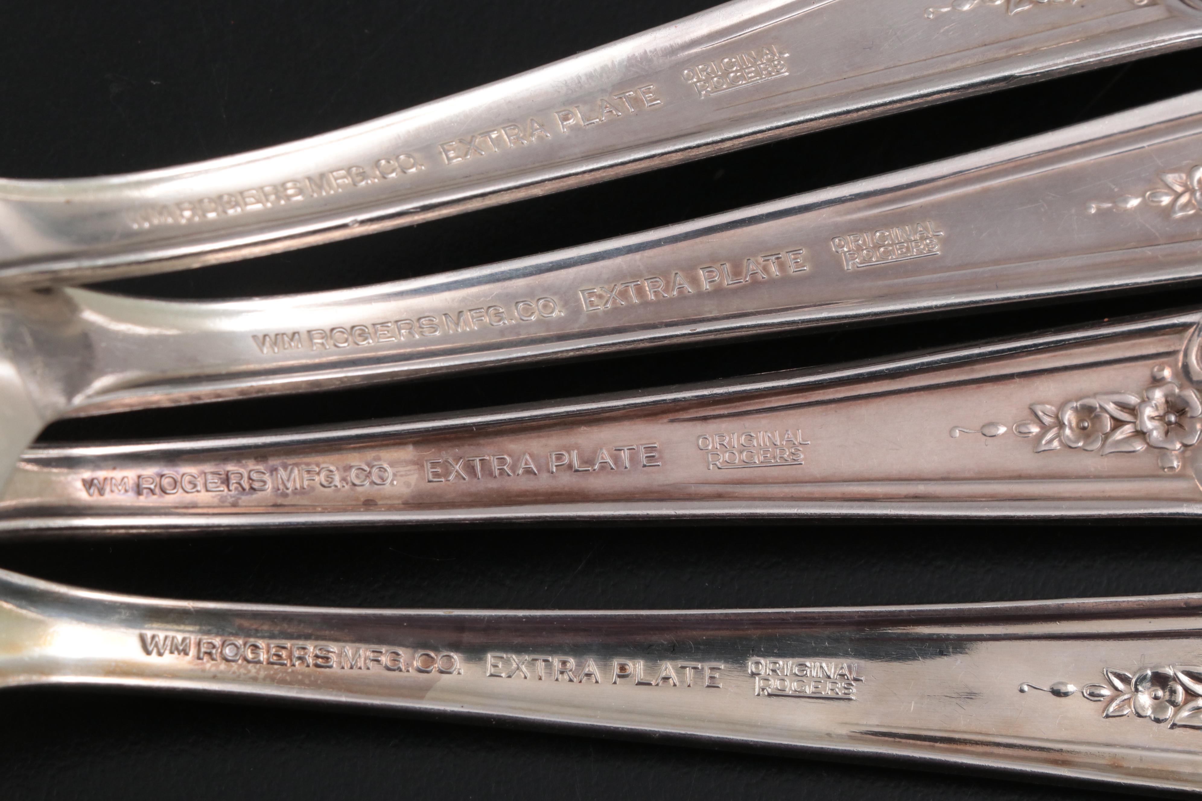 Wm Rogers "Magnolia Inspirations" with Other Silver Plate Flatware