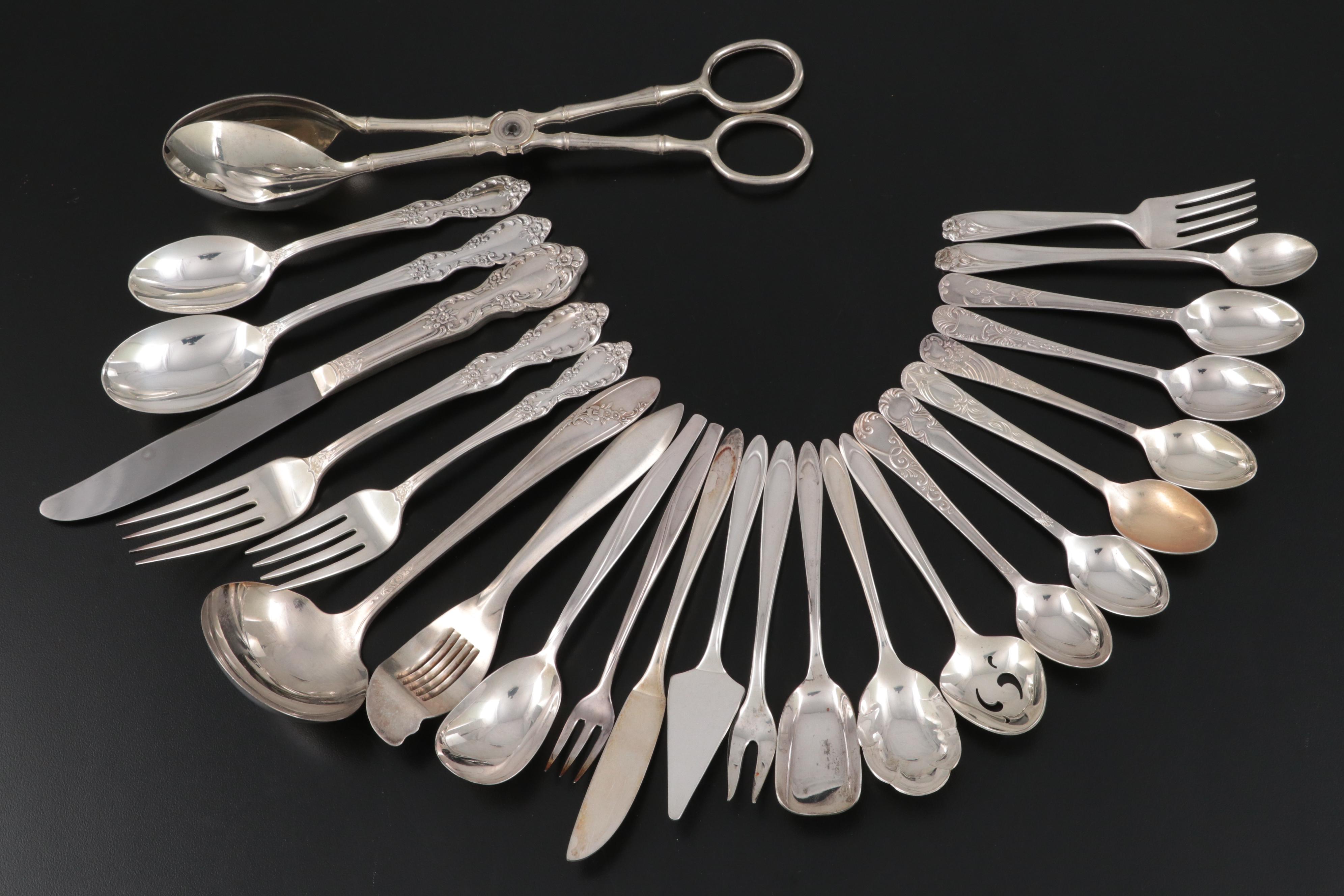 Wm Rogers "Magnolia Inspirations" with Other Silver Plate Flatware