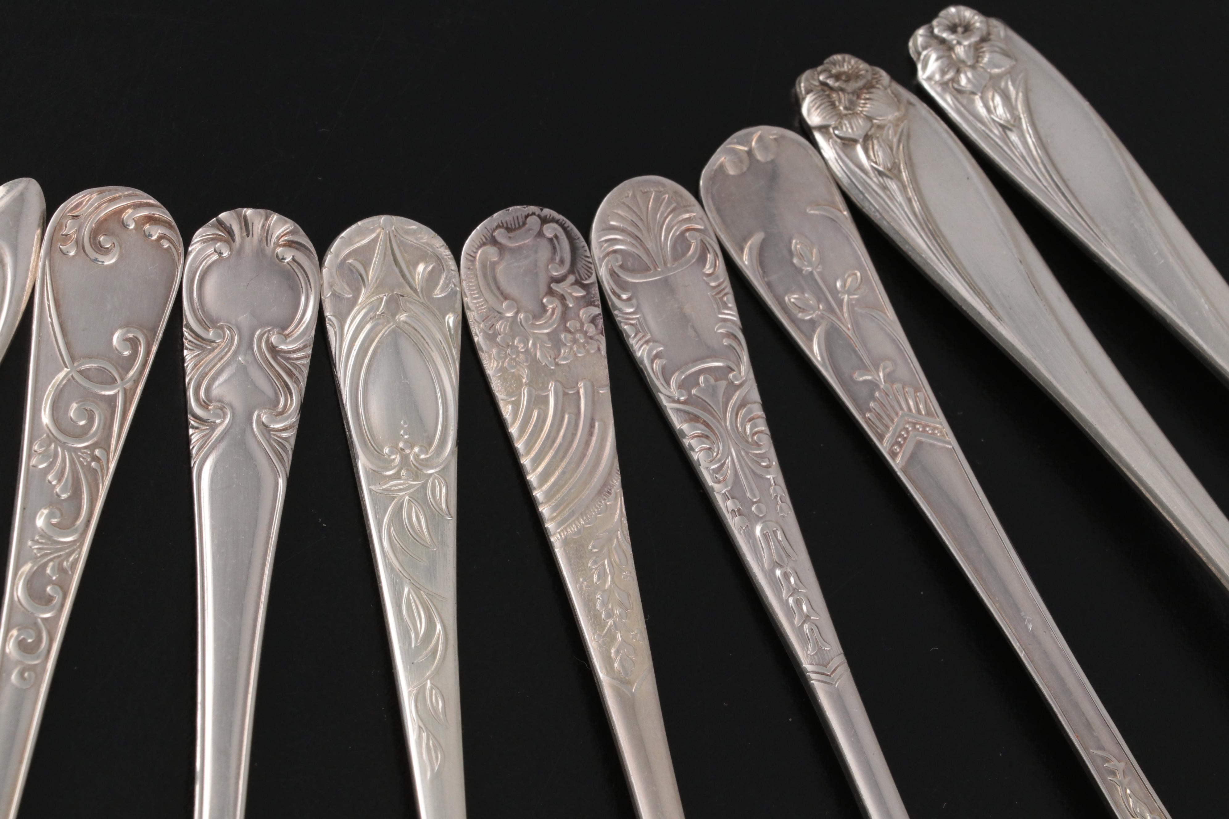Wm Rogers "Magnolia Inspirations" with Other Silver Plate Flatware