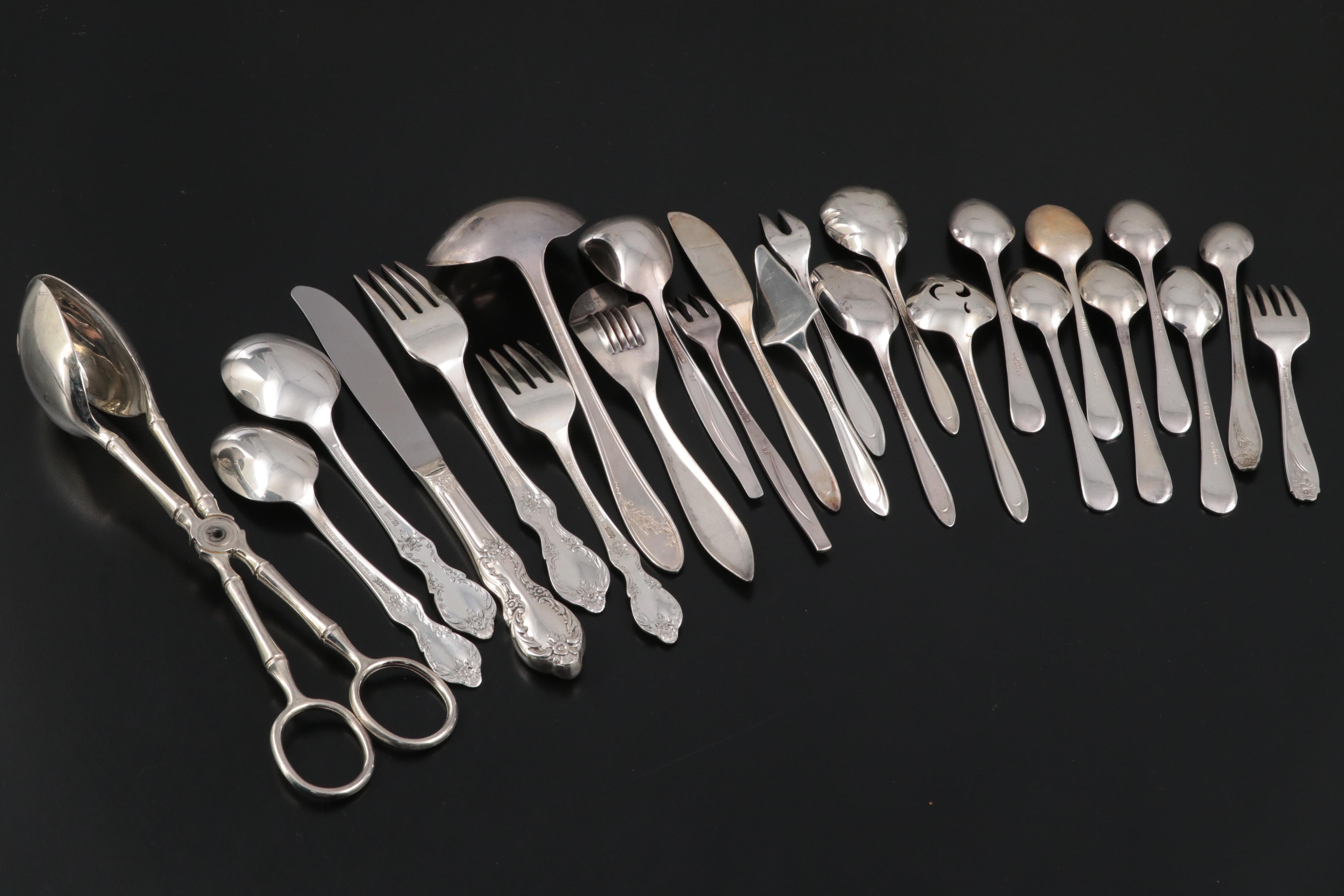 Wm Rogers "Magnolia Inspirations" with Other Silver Plate Flatware